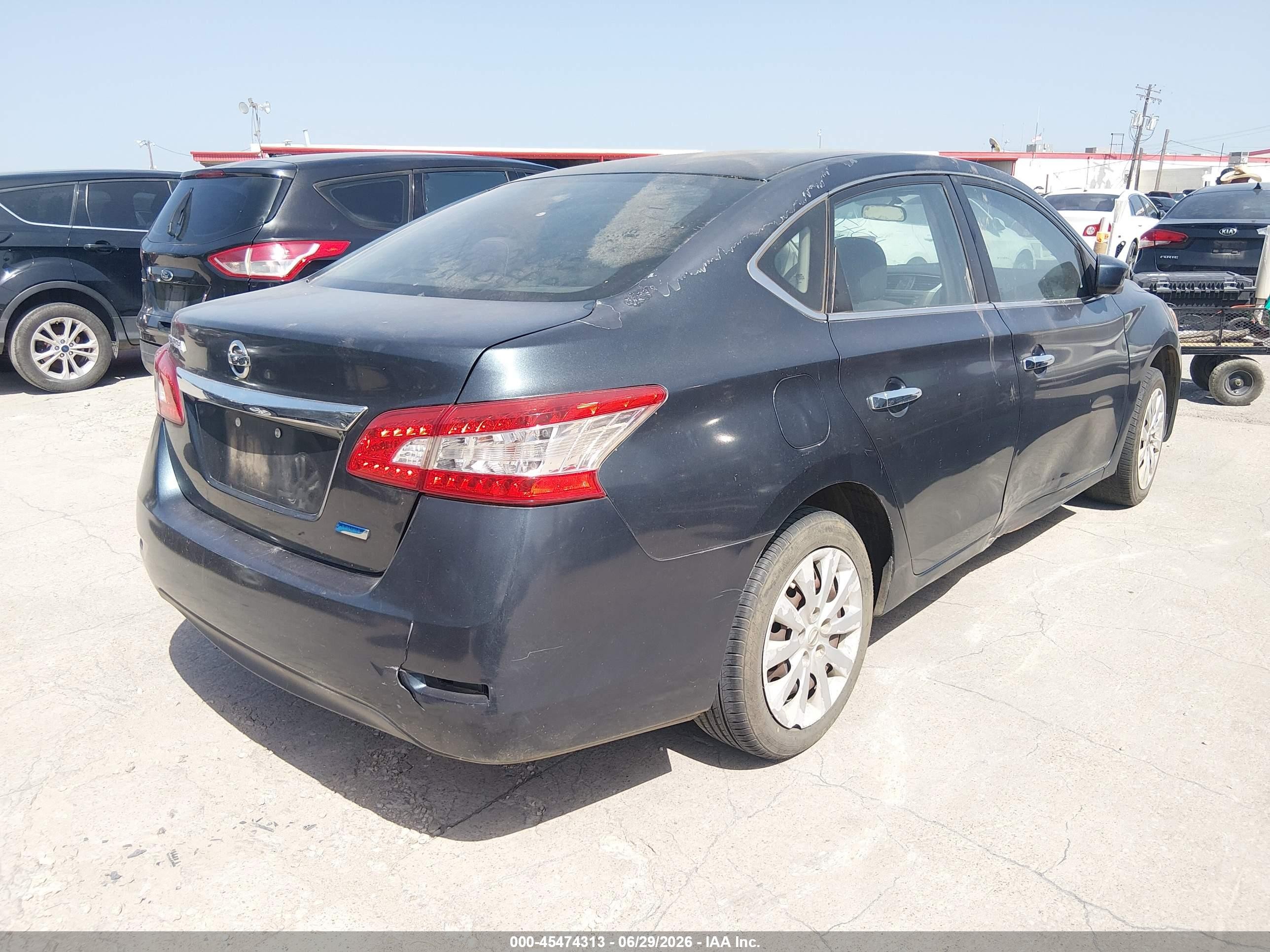 2014 Nissan Sentra S Blue vin: 3N1AB7AP3EL685174