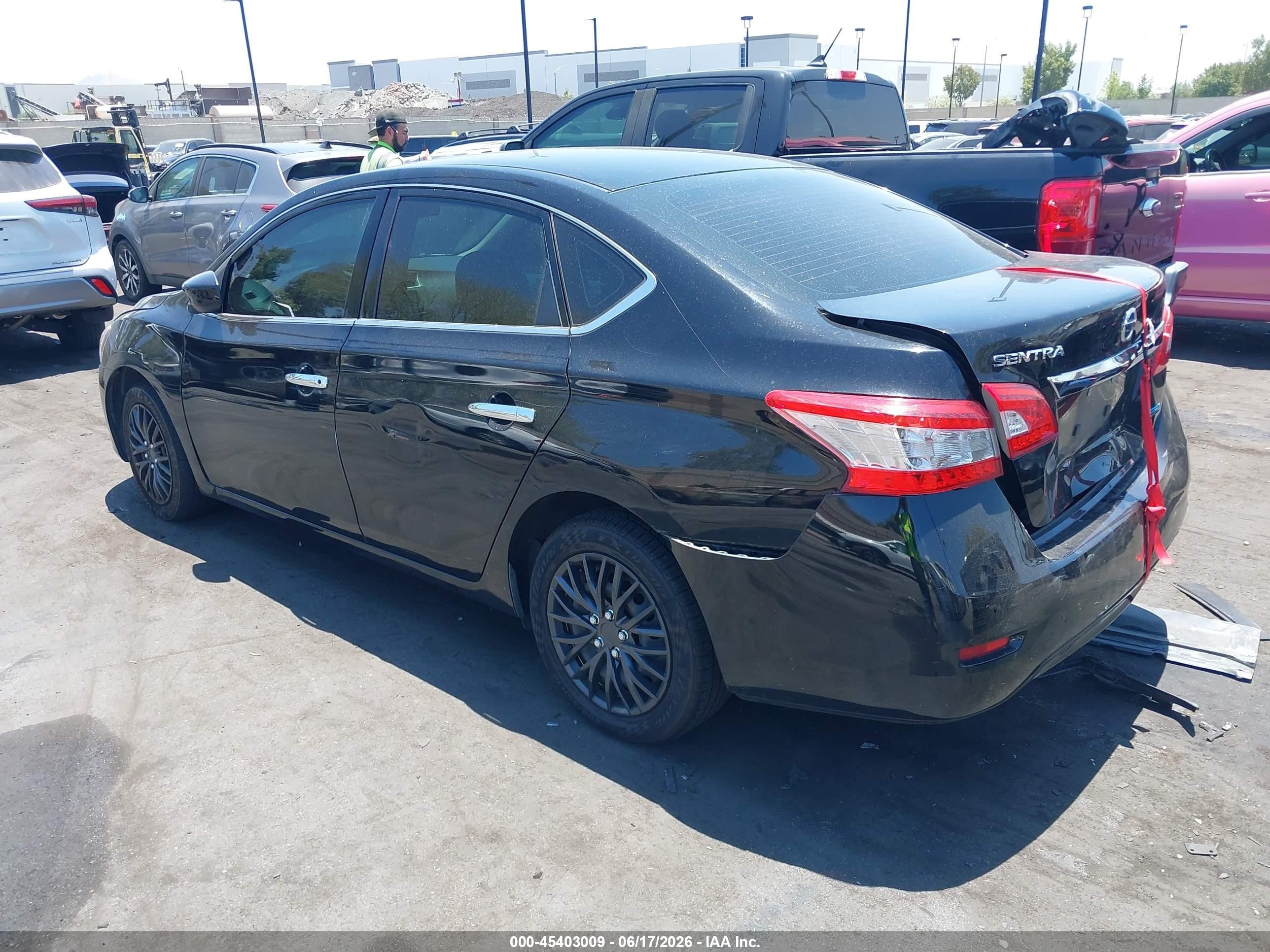 2014 Nissan Sentra S Black vin: 3N1AB7AP3EL691167