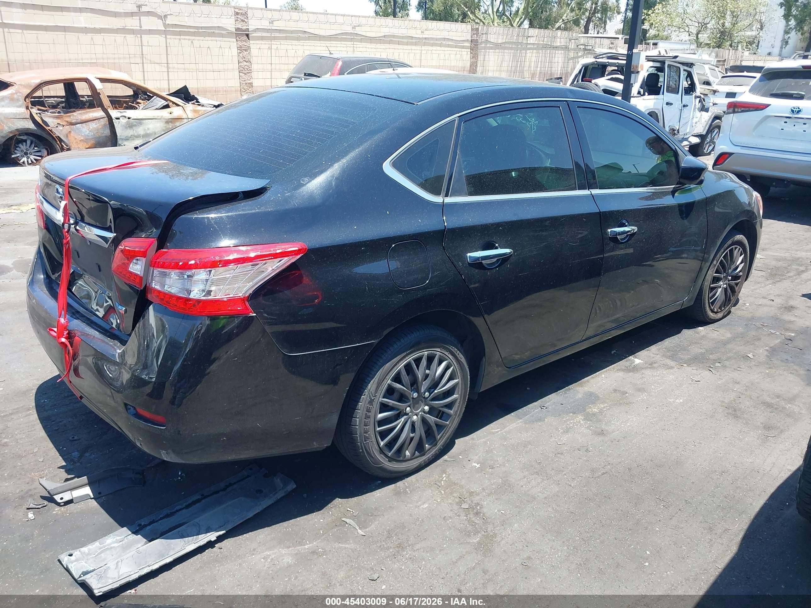 2014 Nissan Sentra S Black vin: 3N1AB7AP3EL691167