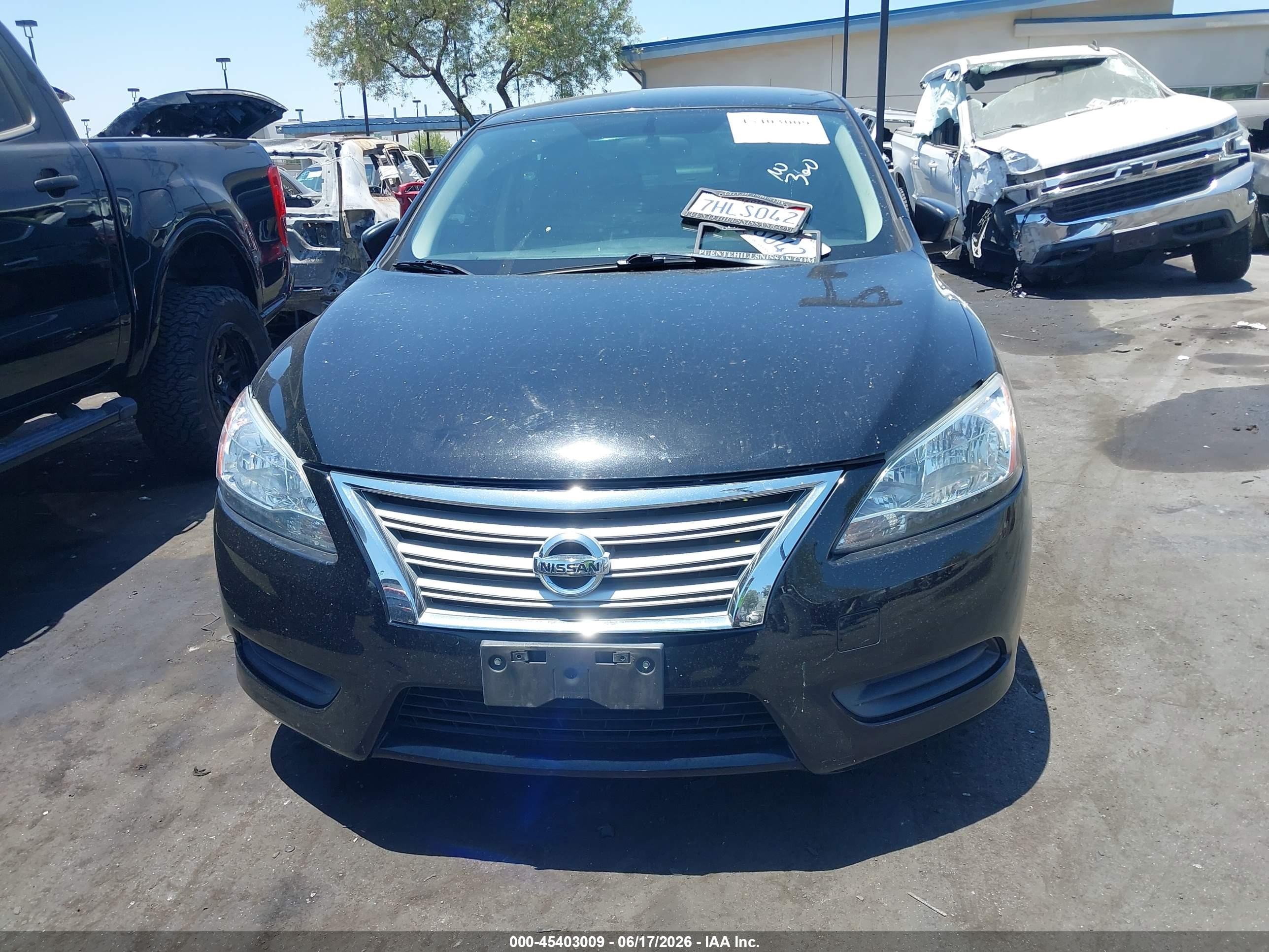 2014 Nissan Sentra S Black vin: 3N1AB7AP3EL691167