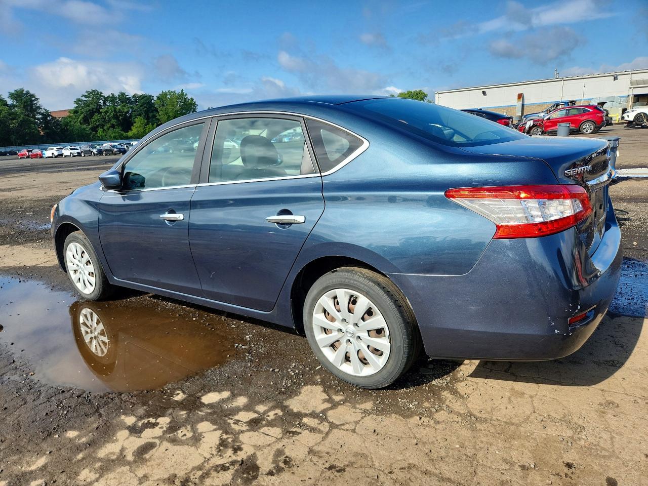 2014 Nissan Sentra Sv Blue vin: 3N1AB7AP3EL697891