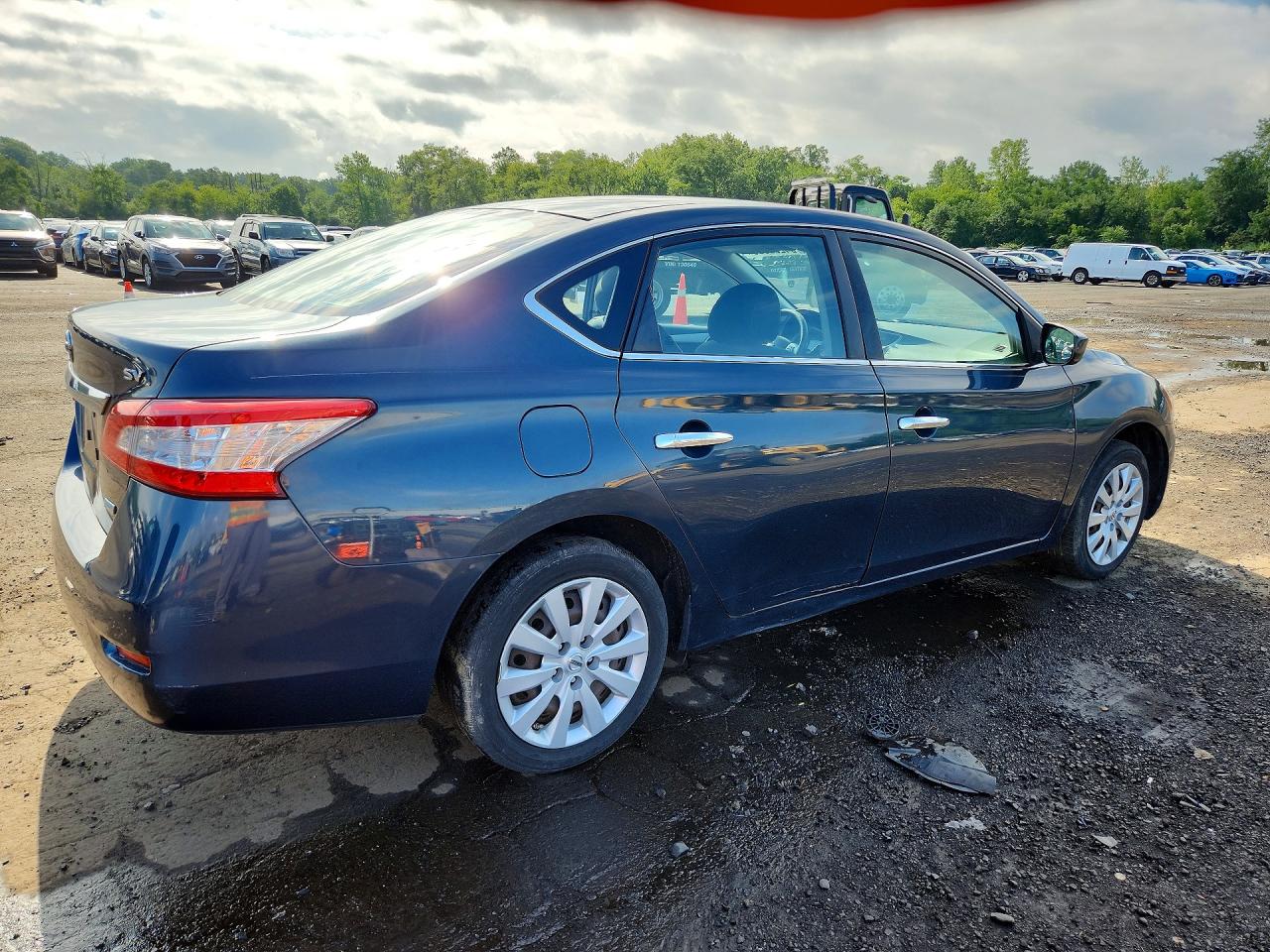 2014 Nissan Sentra Sv Blue vin: 3N1AB7AP3EL697891