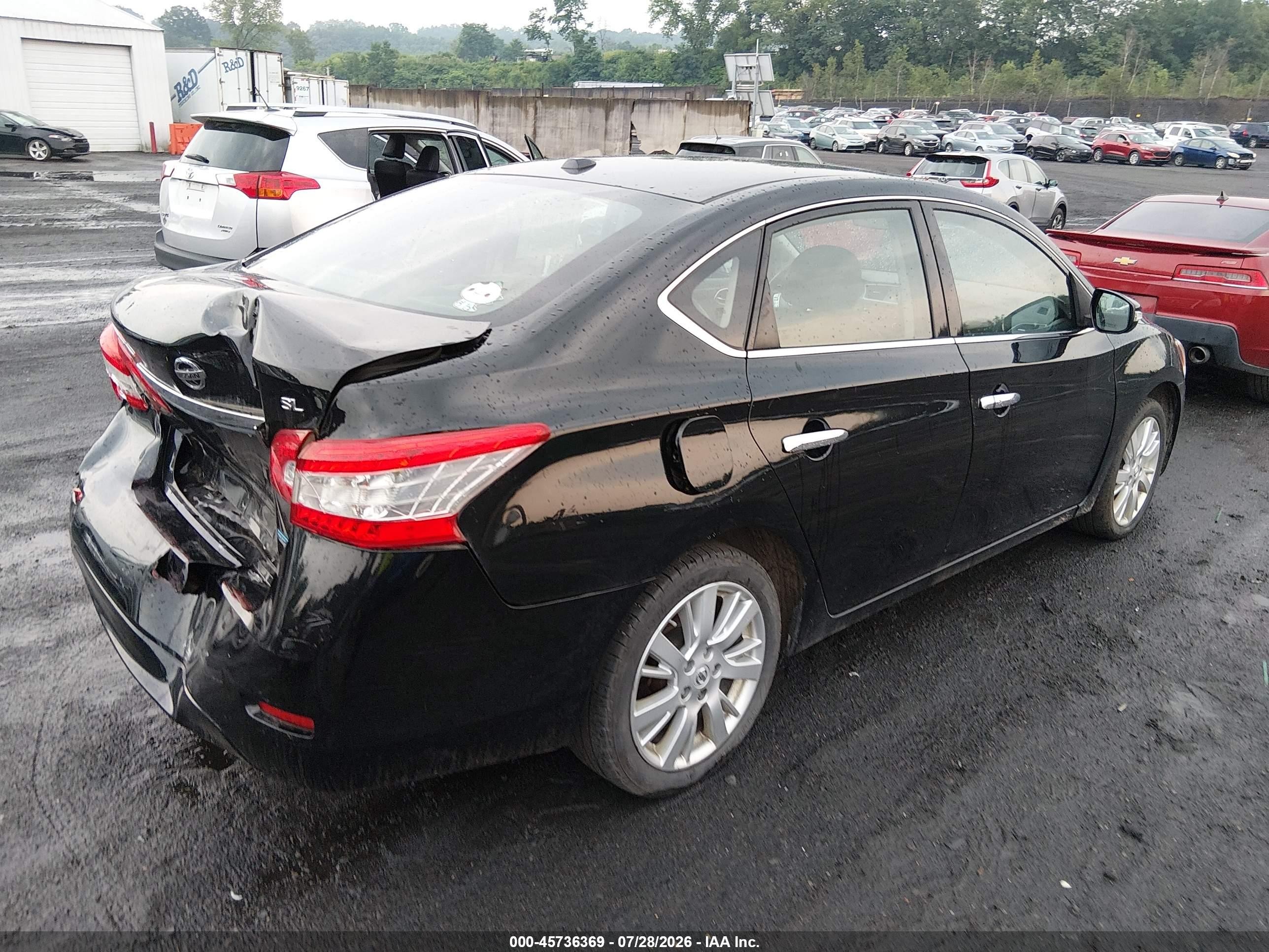 2014 Nissan Sentra Sl Black vin: 3N1AB7AP3EY204729