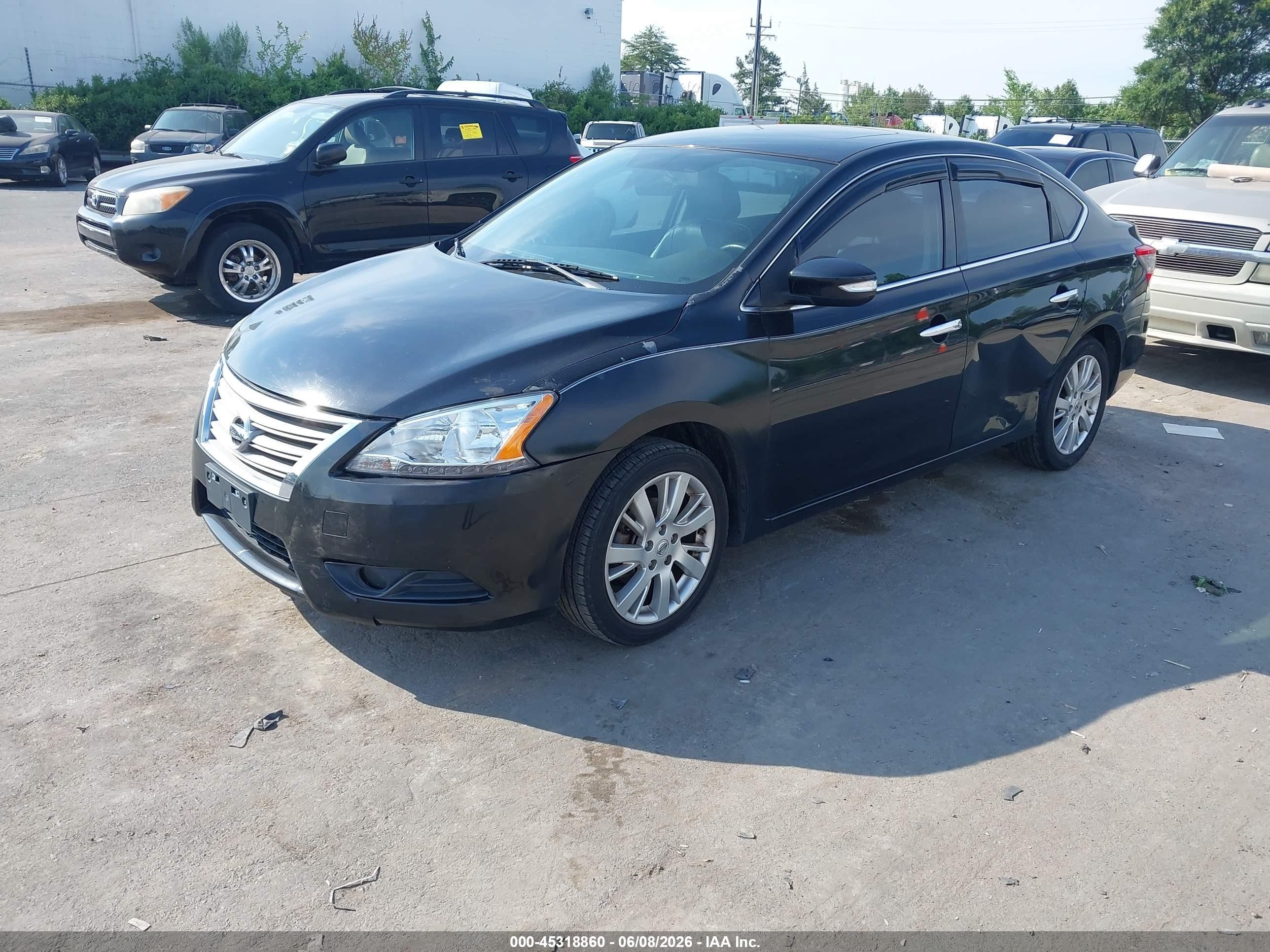 2014 Nissan Sentra Sl Black vin: 3N1AB7AP3EY205203