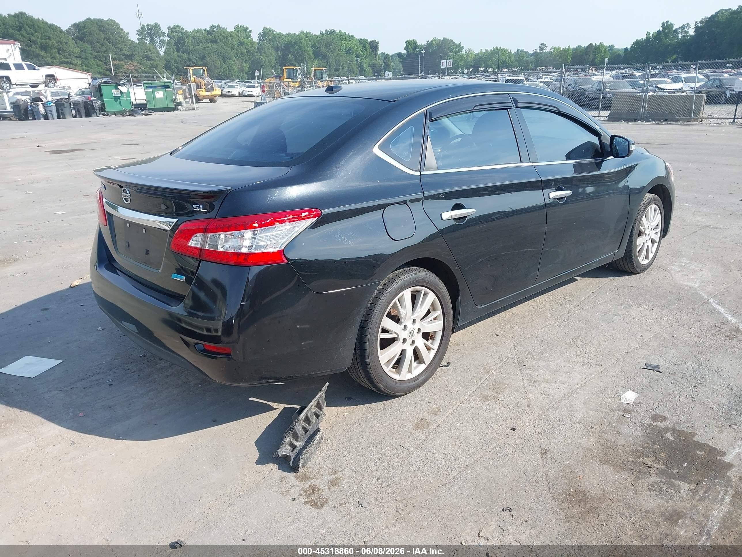 2014 Nissan Sentra Sl Black vin: 3N1AB7AP3EY205203