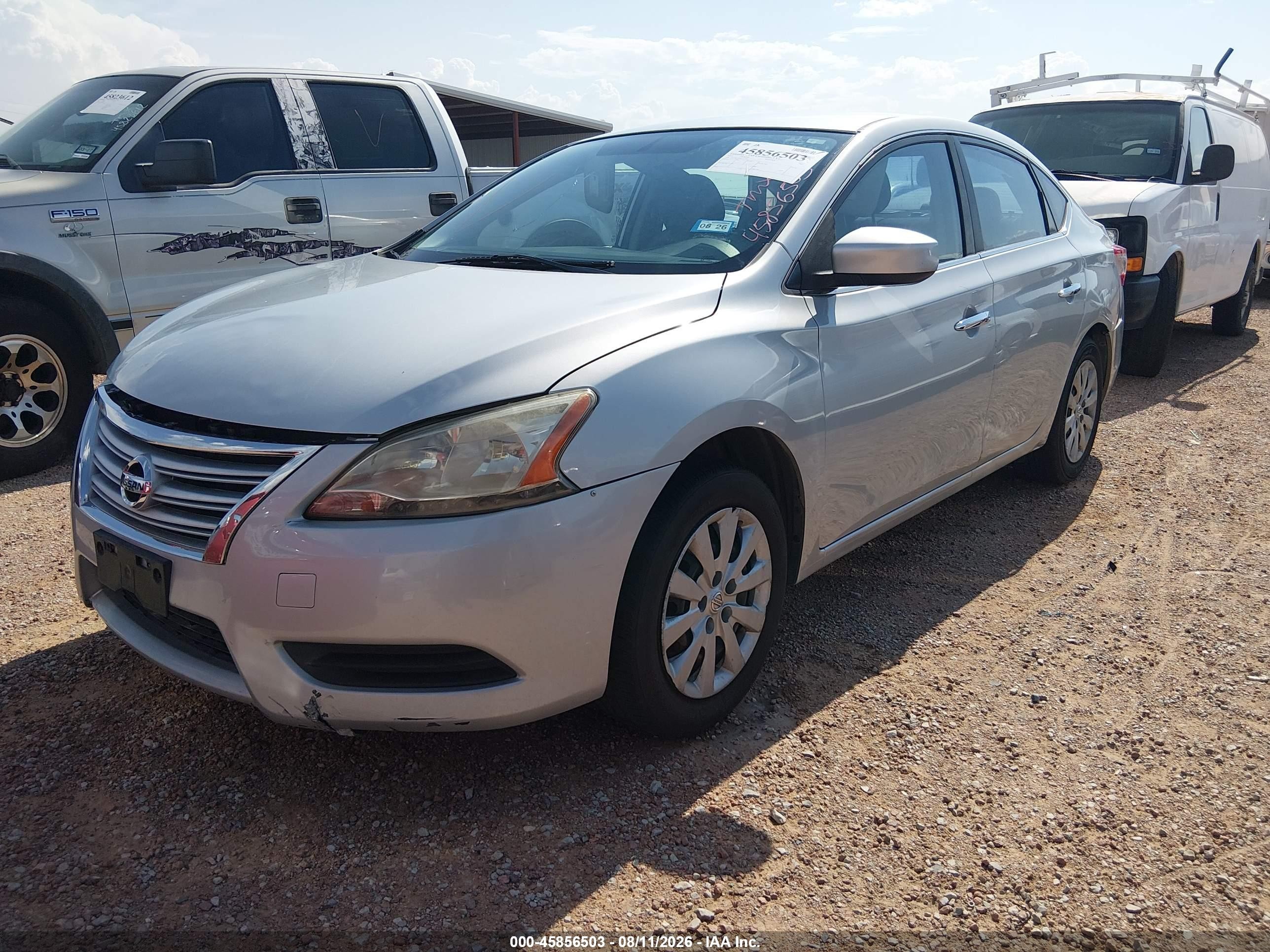 2014 Nissan Sentra Fe+ S/fe+ Sv/s/sl/sr/sv Серебряный vin: 3N1AB7AP3EY215441