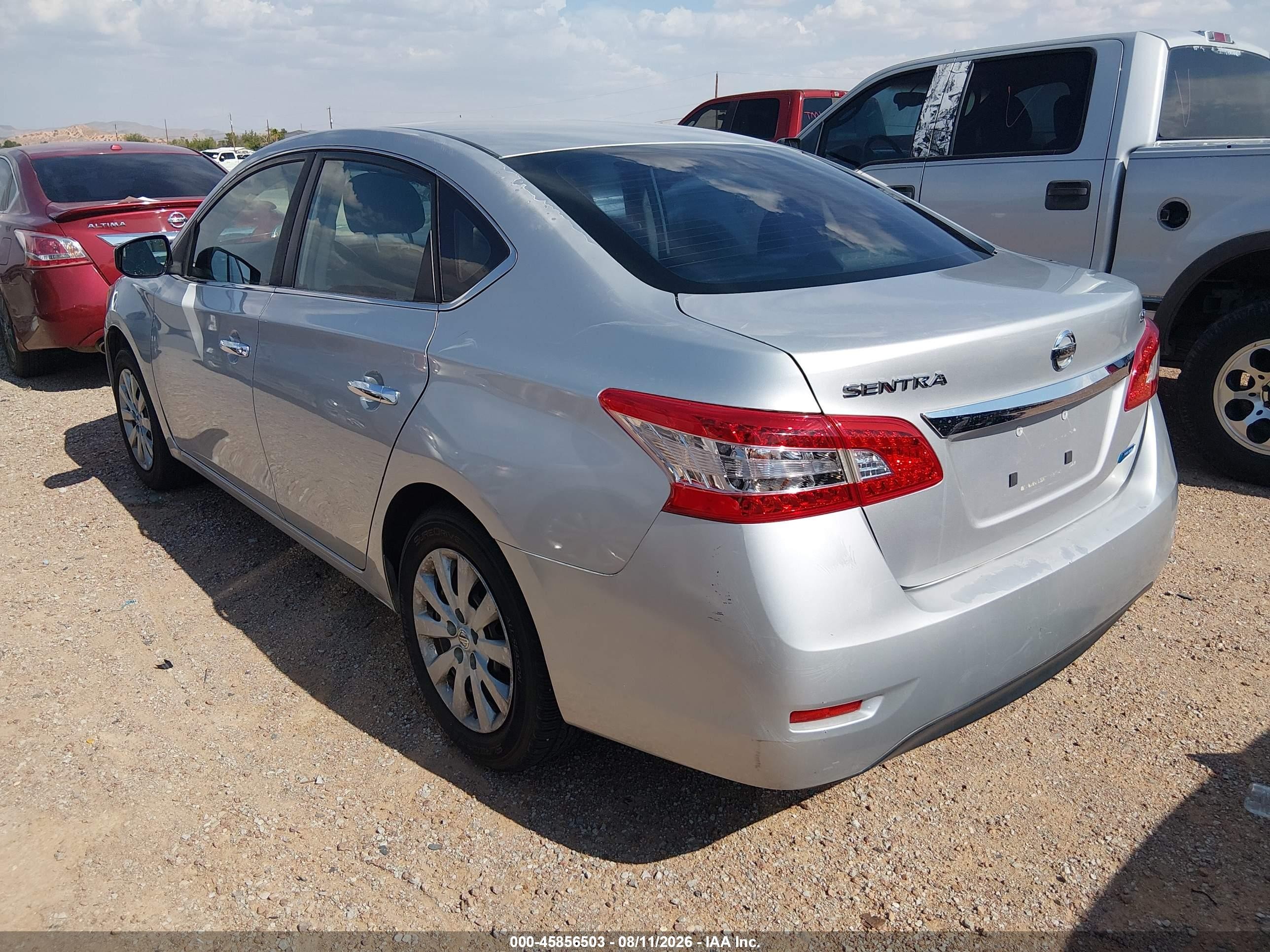 2014 Nissan Sentra Fe+ S/fe+ Sv/s/sl/sr/sv Серебряный vin: 3N1AB7AP3EY215441
