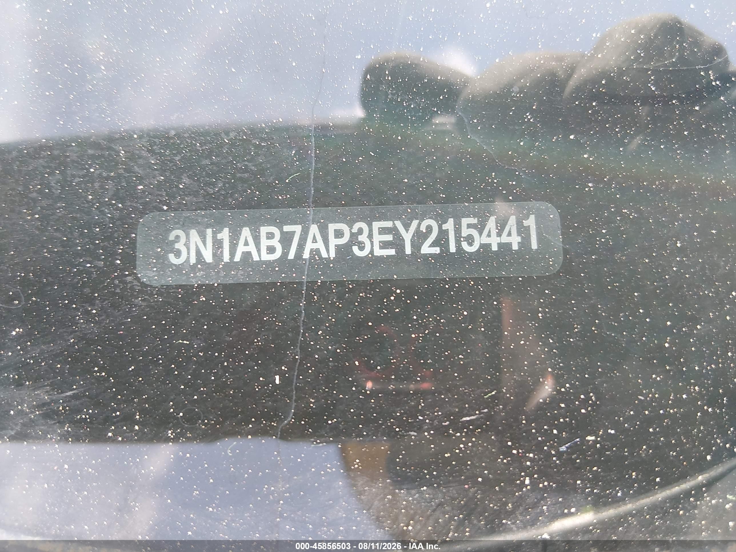2014 Nissan Sentra Fe+ S/fe+ Sv/s/sl/sr/sv Серебряный vin: 3N1AB7AP3EY215441