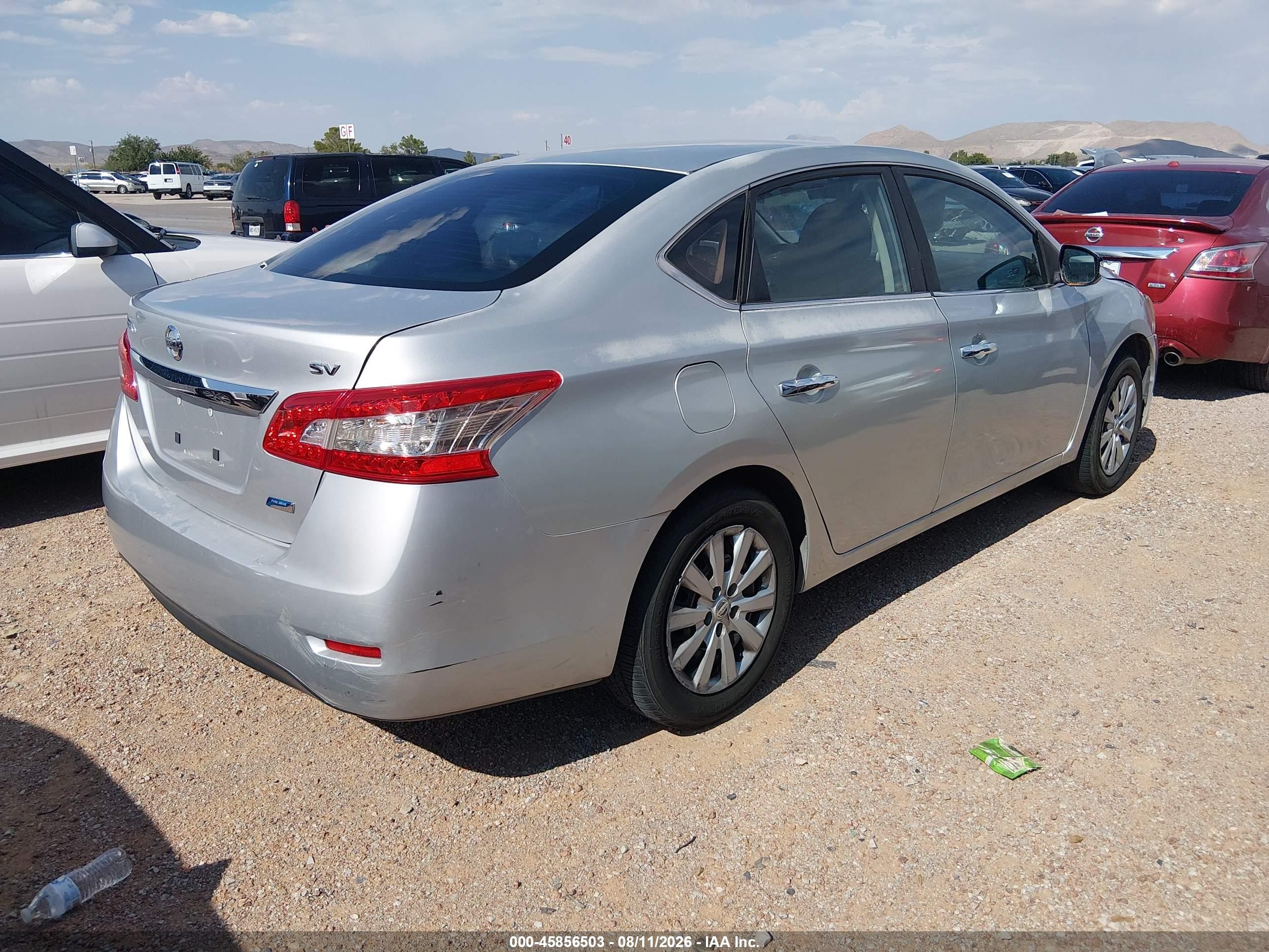 2014 Nissan Sentra Fe+ S/fe+ Sv/s/sl/sr/sv Серебряный vin: 3N1AB7AP3EY215441