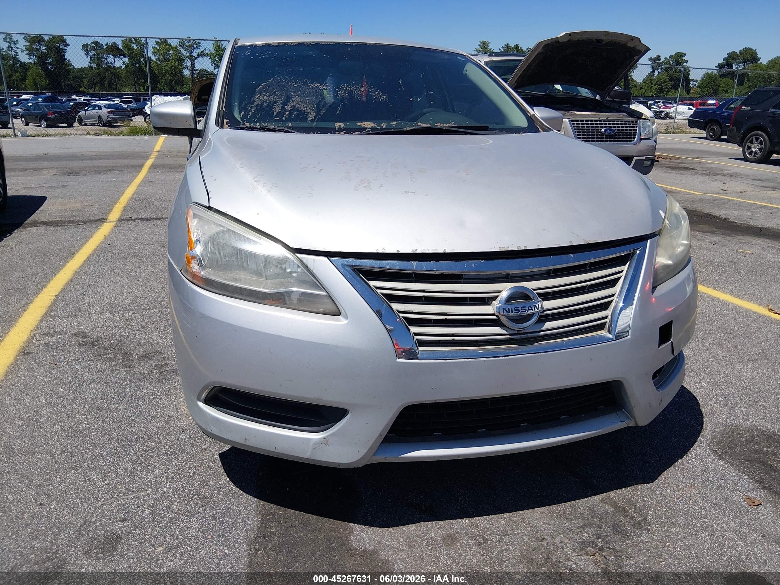 2014 Nissan Sentra Fe+ S/fe+ Sv/s/sl/sr/sv Silver vin: 3N1AB7AP3EY217335