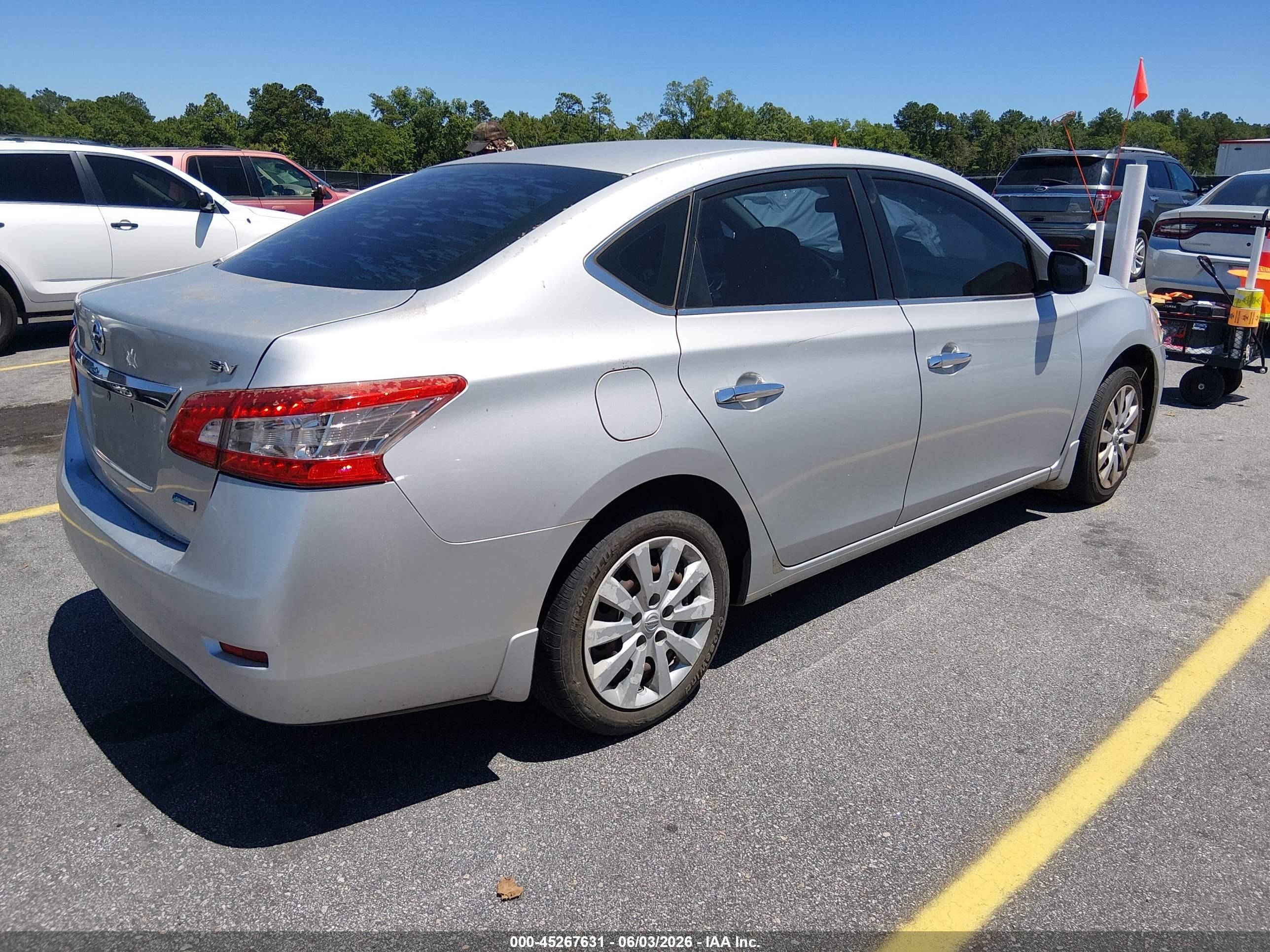 2014 Nissan Sentra Fe+ S/fe+ Sv/s/sl/sr/sv Silver vin: 3N1AB7AP3EY217335