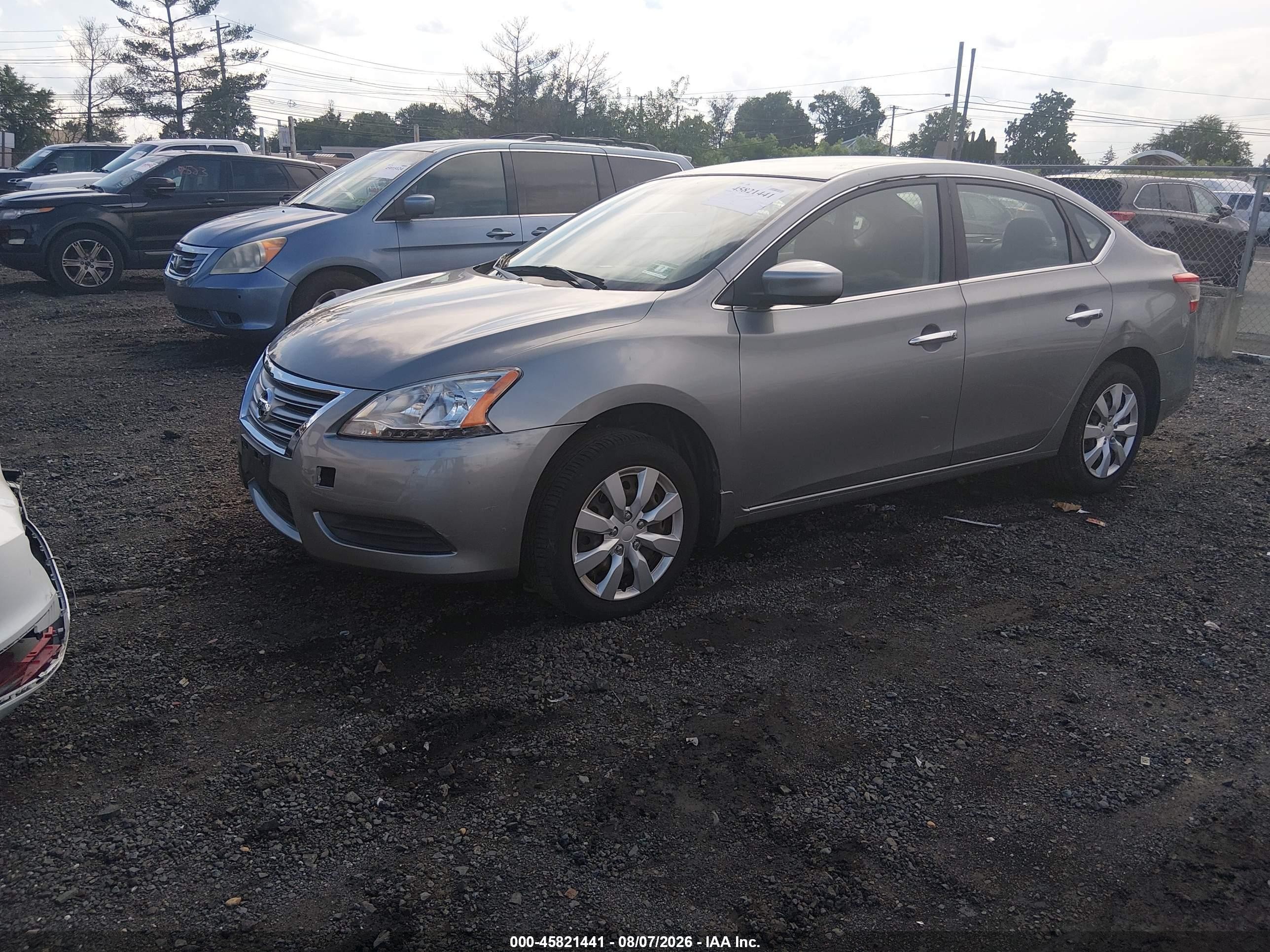2014 Nissan Sentra Fe+ S/fe+ Sv/s/sl/sr/sv Gray vin: 3N1AB7AP3EY218775