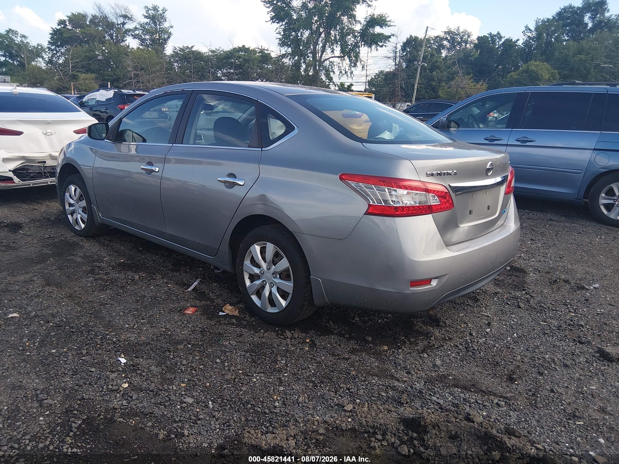 2014 Nissan Sentra Fe+ S/fe+ Sv/s/sl/sr/sv Gray vin: 3N1AB7AP3EY218775