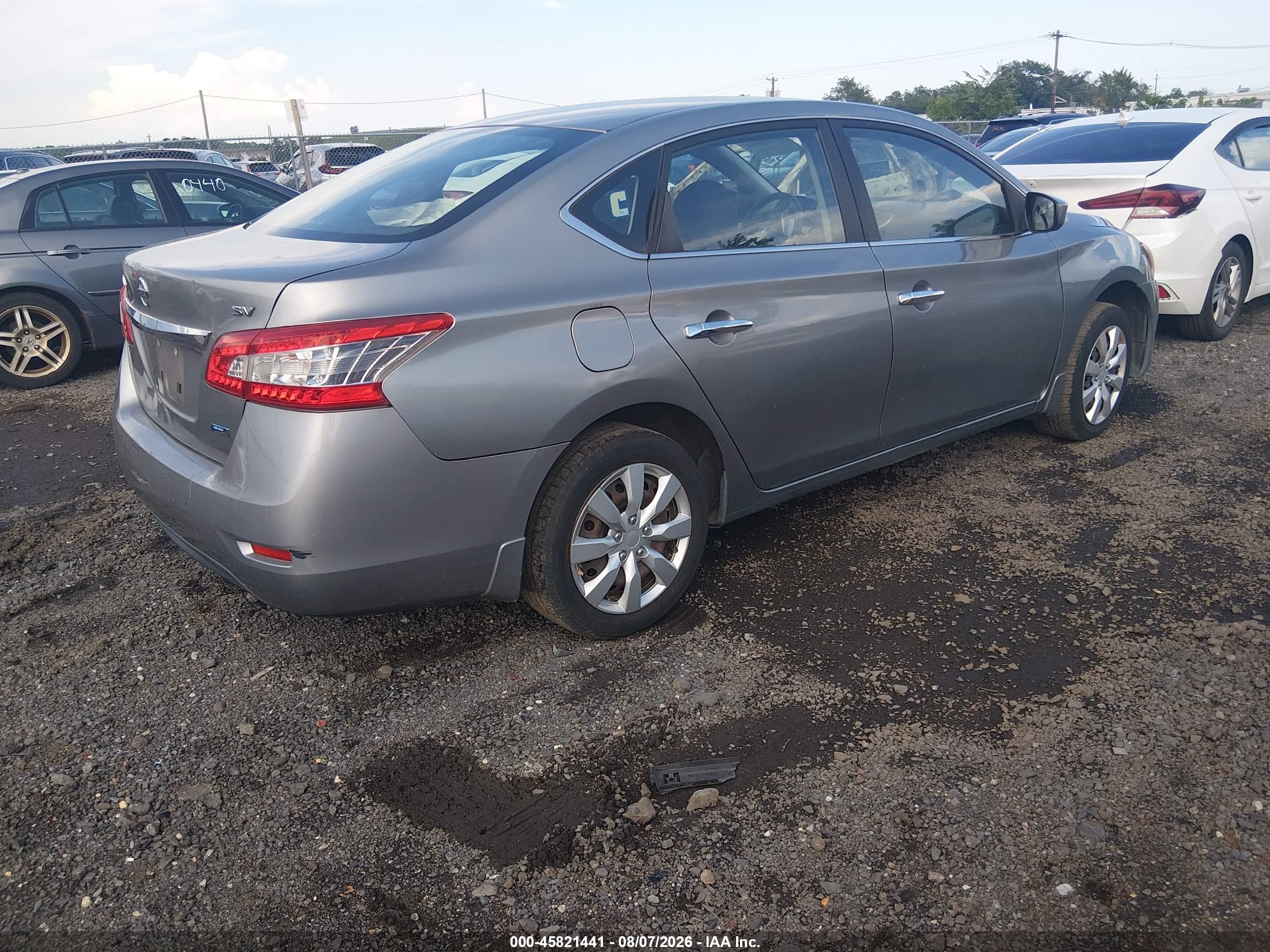 2014 Nissan Sentra Fe+ S/fe+ Sv/s/sl/sr/sv Gray vin: 3N1AB7AP3EY218775