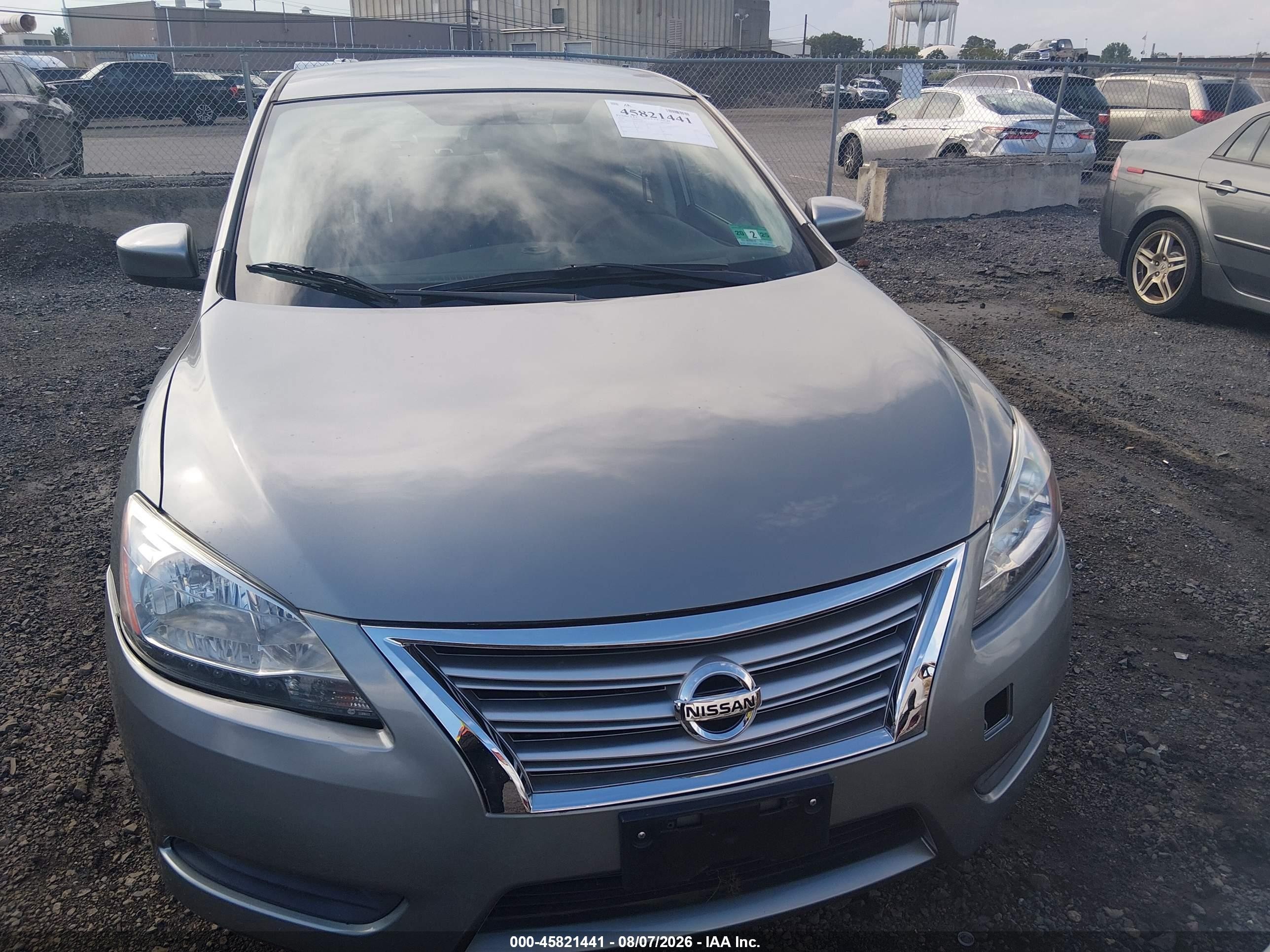 2014 Nissan Sentra Fe+ S/fe+ Sv/s/sl/sr/sv Gray vin: 3N1AB7AP3EY218775