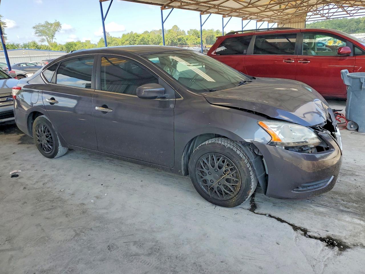2014 Nissan Sentra Sv Gray vin: 3N1AB7AP3EY223054