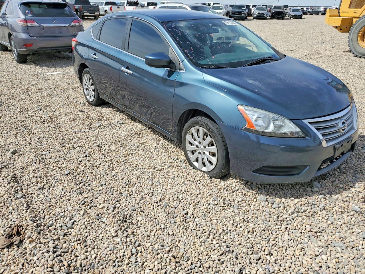 2014 Nissan Sentra Sv Синий vin: 3N1AB7AP3EY233325