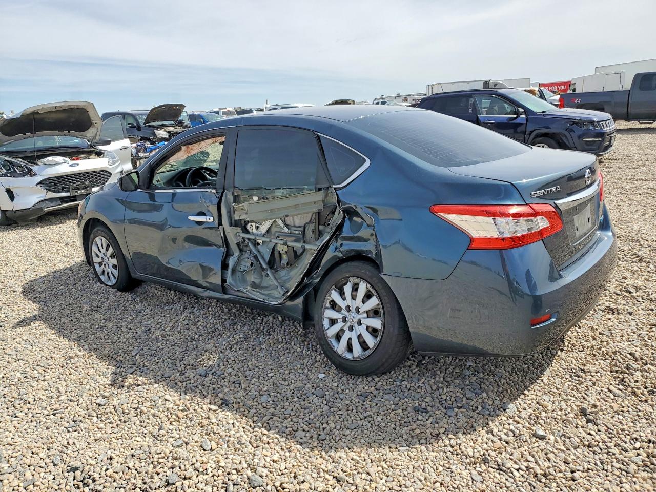 2014 Nissan Sentra Sv Синий vin: 3N1AB7AP3EY233325