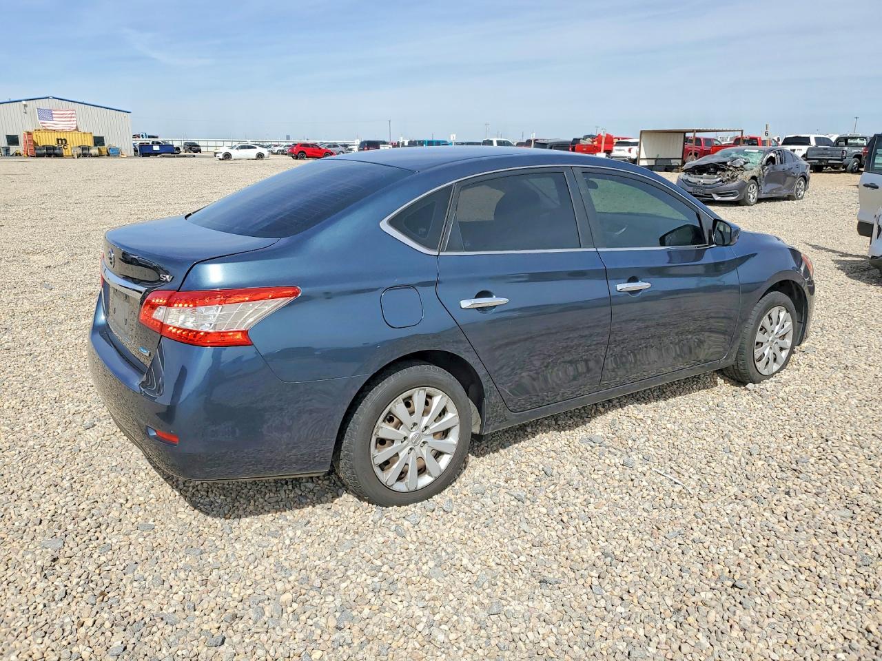 2014 Nissan Sentra Sv Синий vin: 3N1AB7AP3EY233325