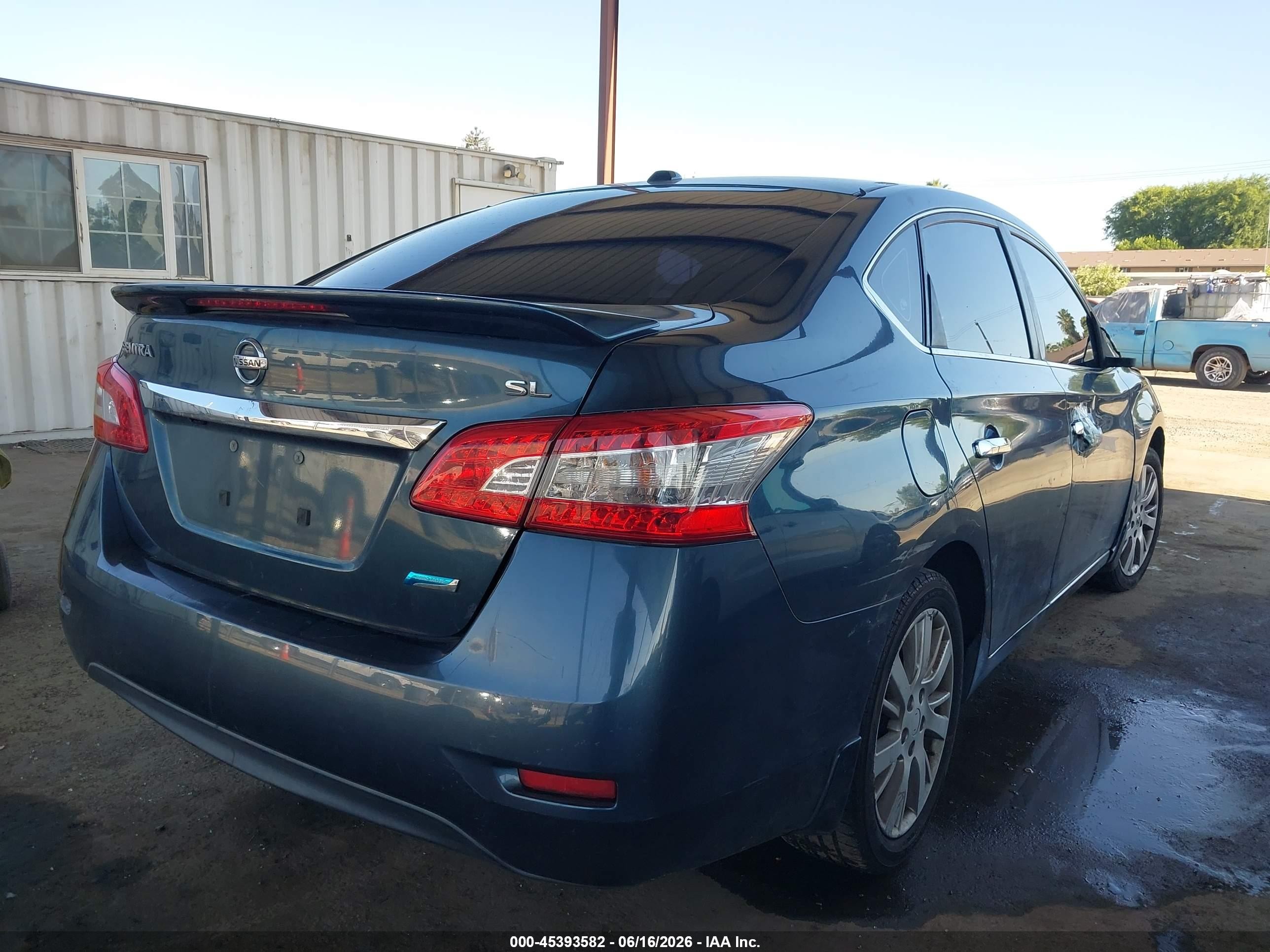 2014 Nissan Sentra Sl Blue vin: 3N1AB7AP3EY233857