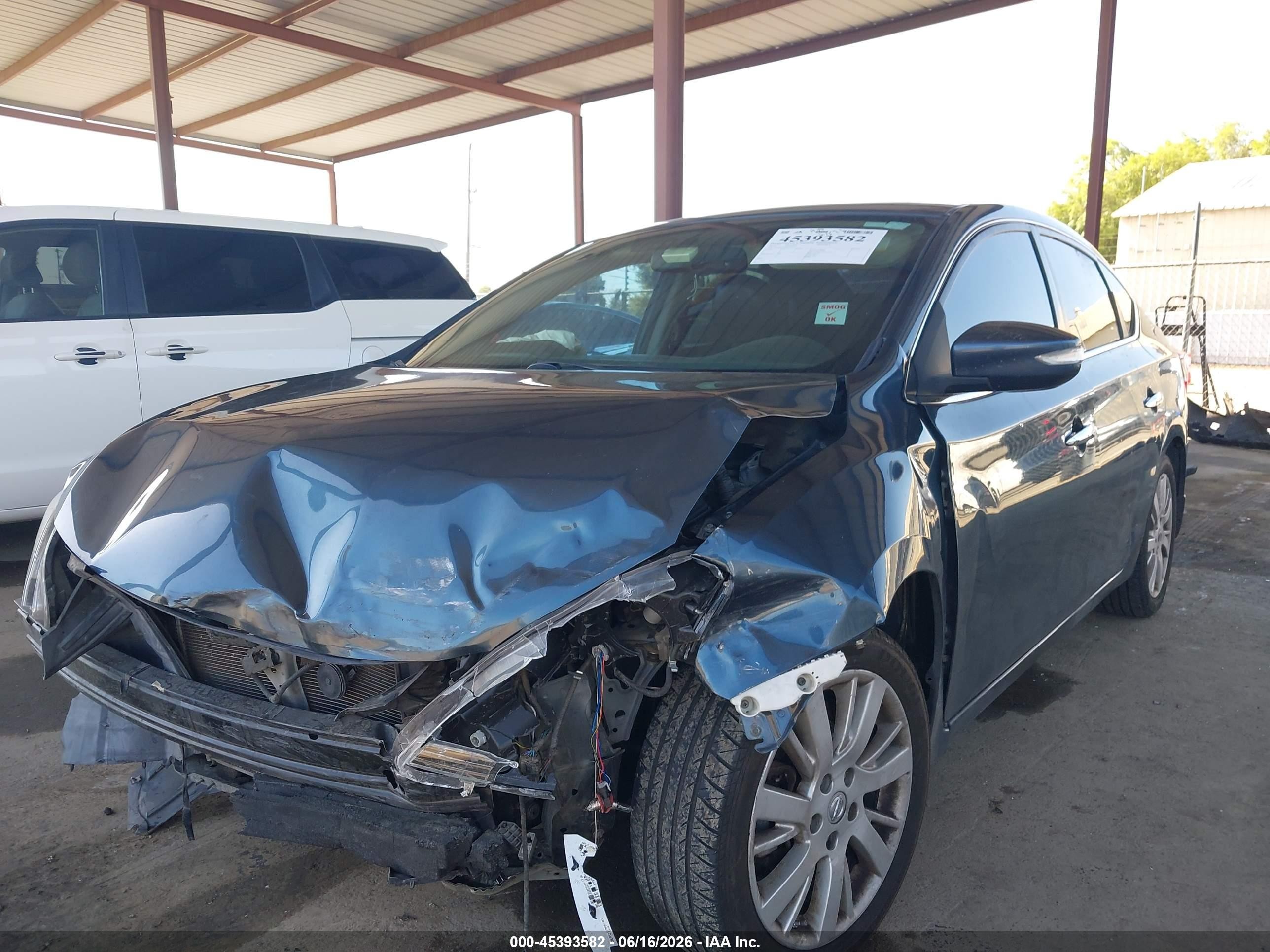 2014 Nissan Sentra Sl Blue vin: 3N1AB7AP3EY233857
