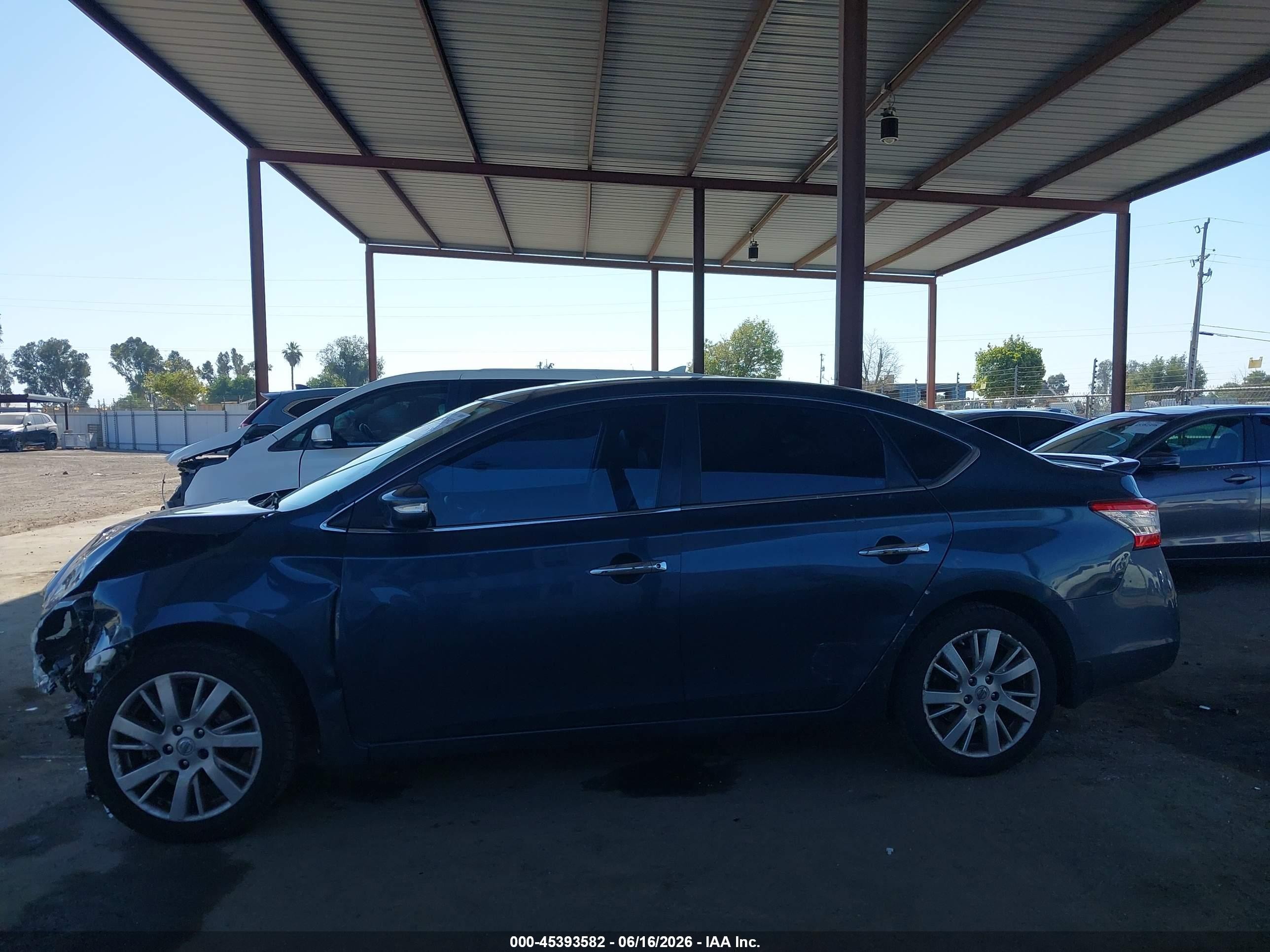 2014 Nissan Sentra Sl Blue vin: 3N1AB7AP3EY233857