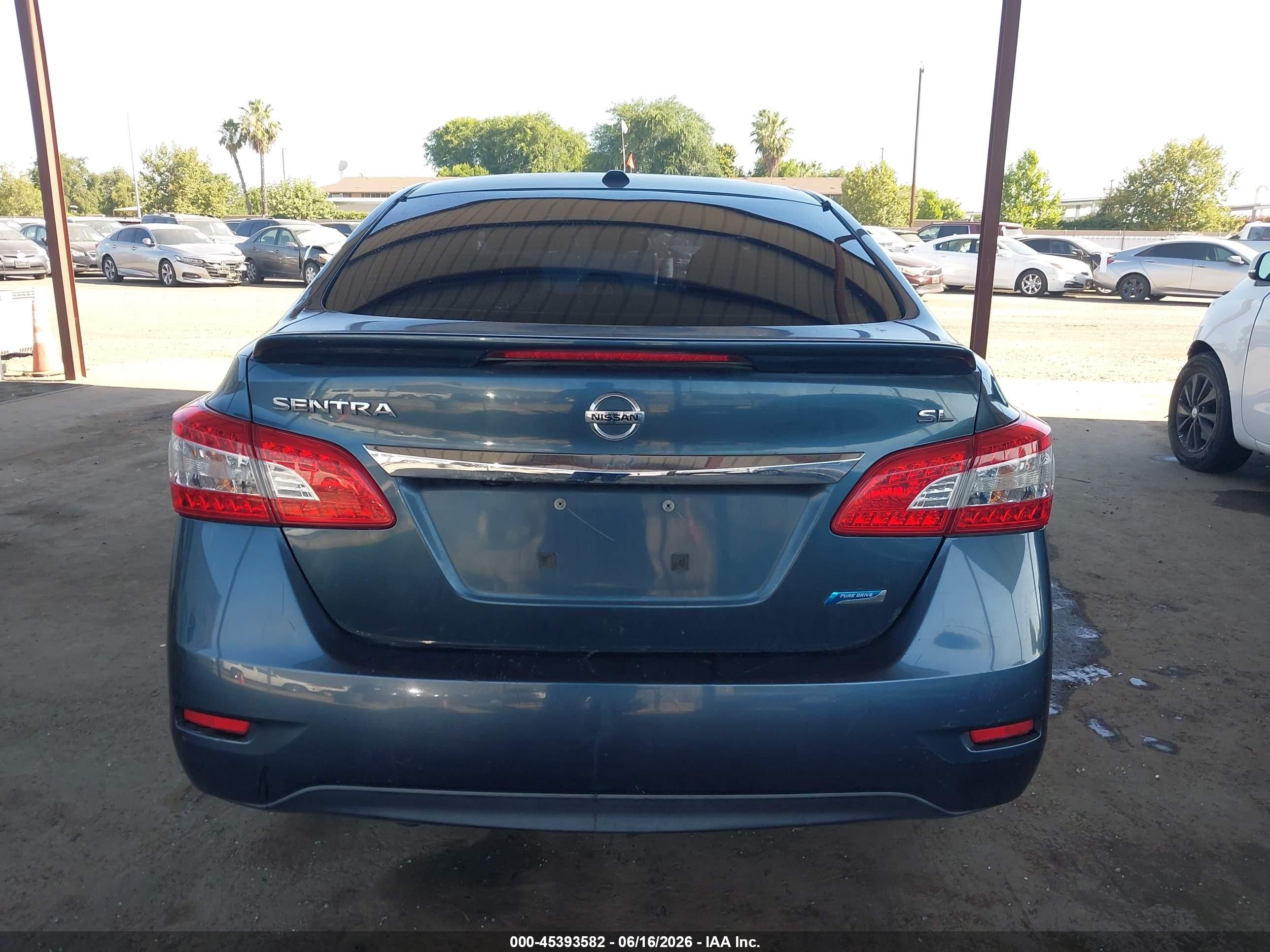 2014 Nissan Sentra Sl Blue vin: 3N1AB7AP3EY233857