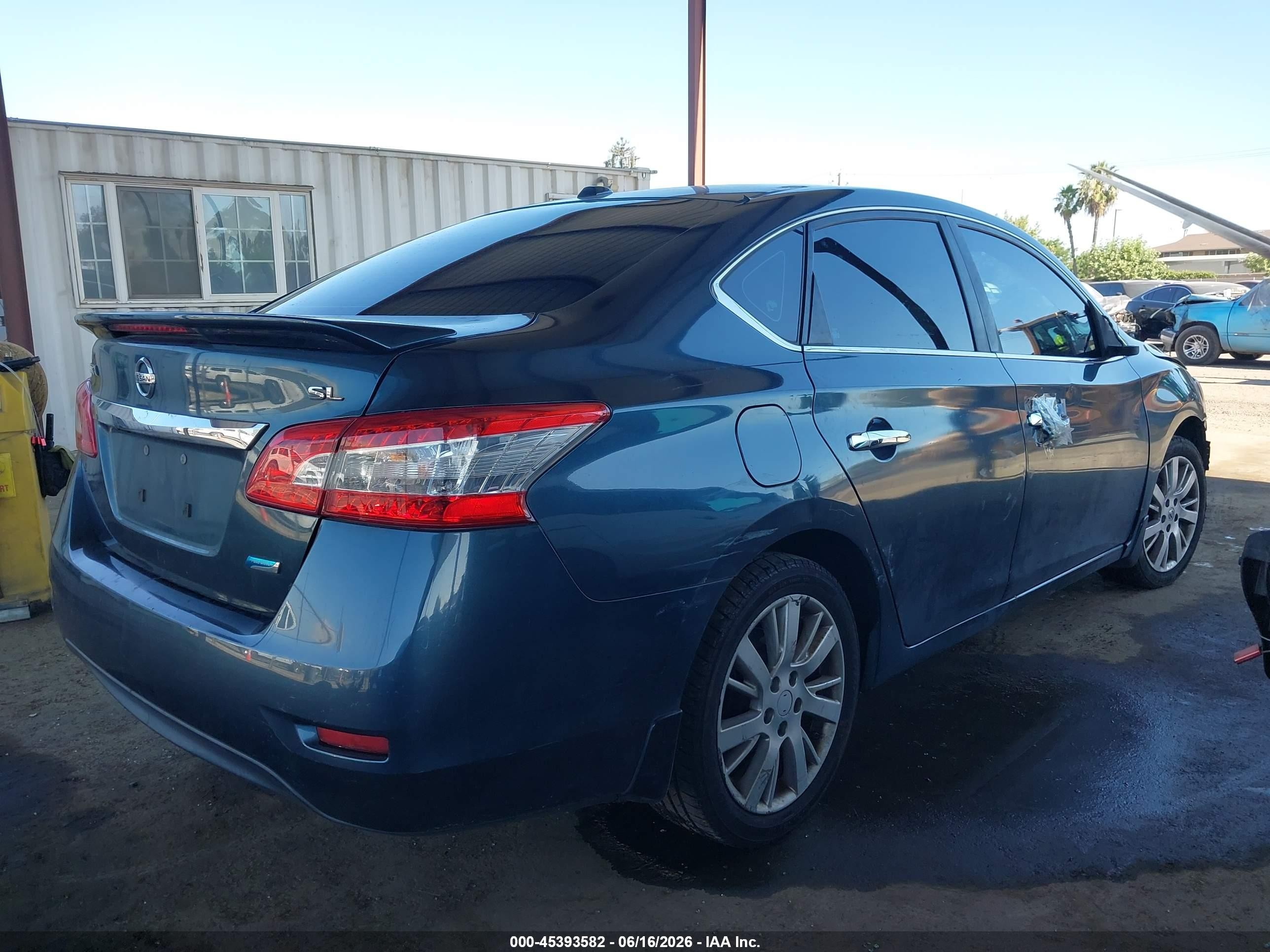 2014 Nissan Sentra Sl Blue vin: 3N1AB7AP3EY233857