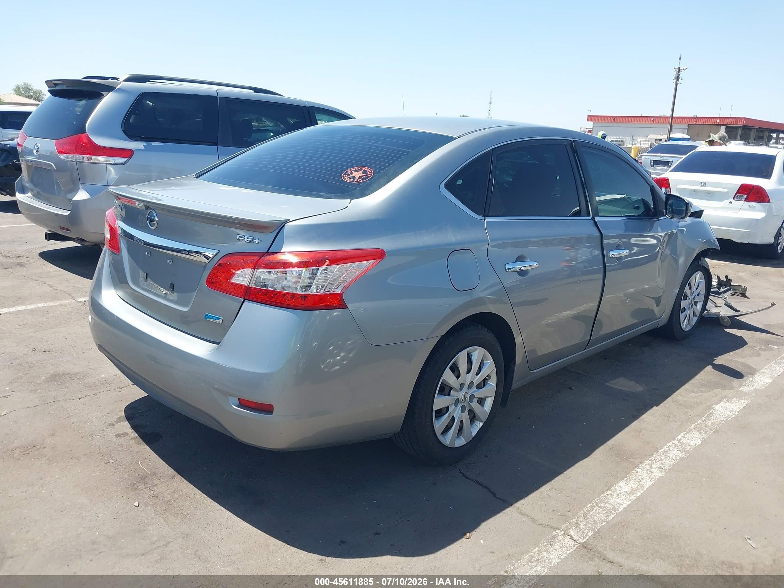 2014 Nissan Sentra Fe+ Sv Gray vin: 3N1AB7AP3EY235026