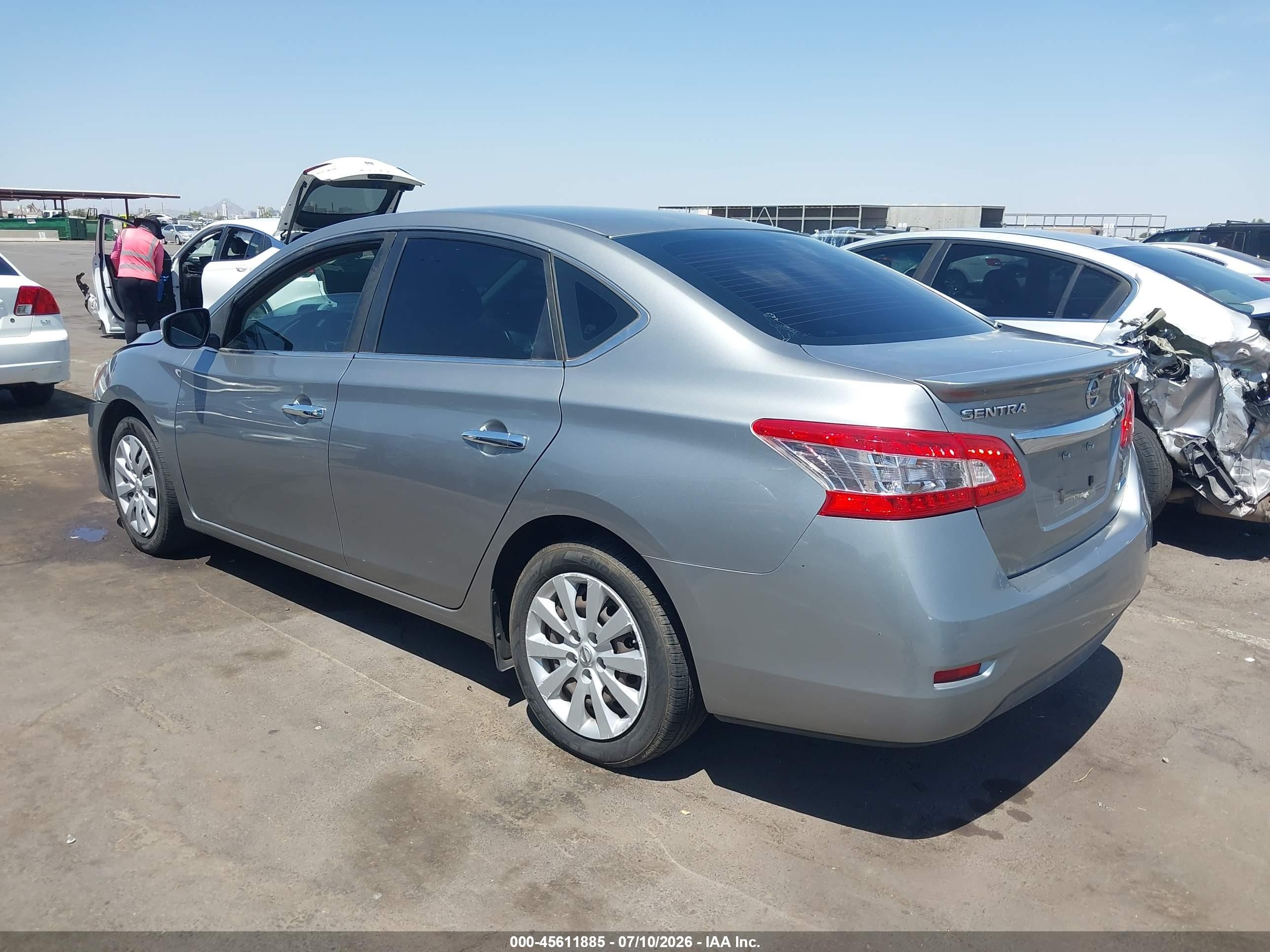 2014 Nissan Sentra Fe+ Sv Gray vin: 3N1AB7AP3EY235026