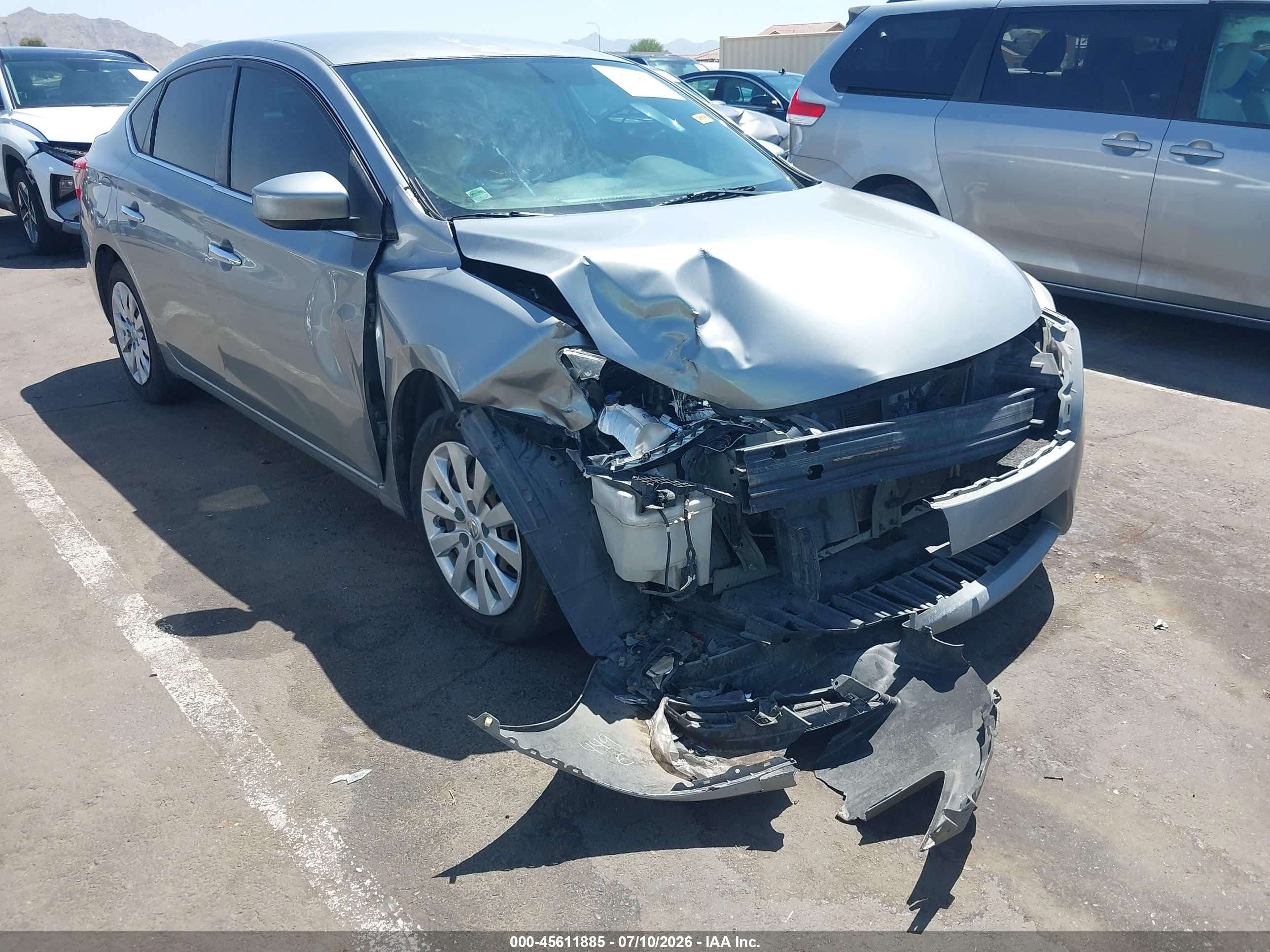 2014 Nissan Sentra Fe+ Sv Gray vin: 3N1AB7AP3EY235026