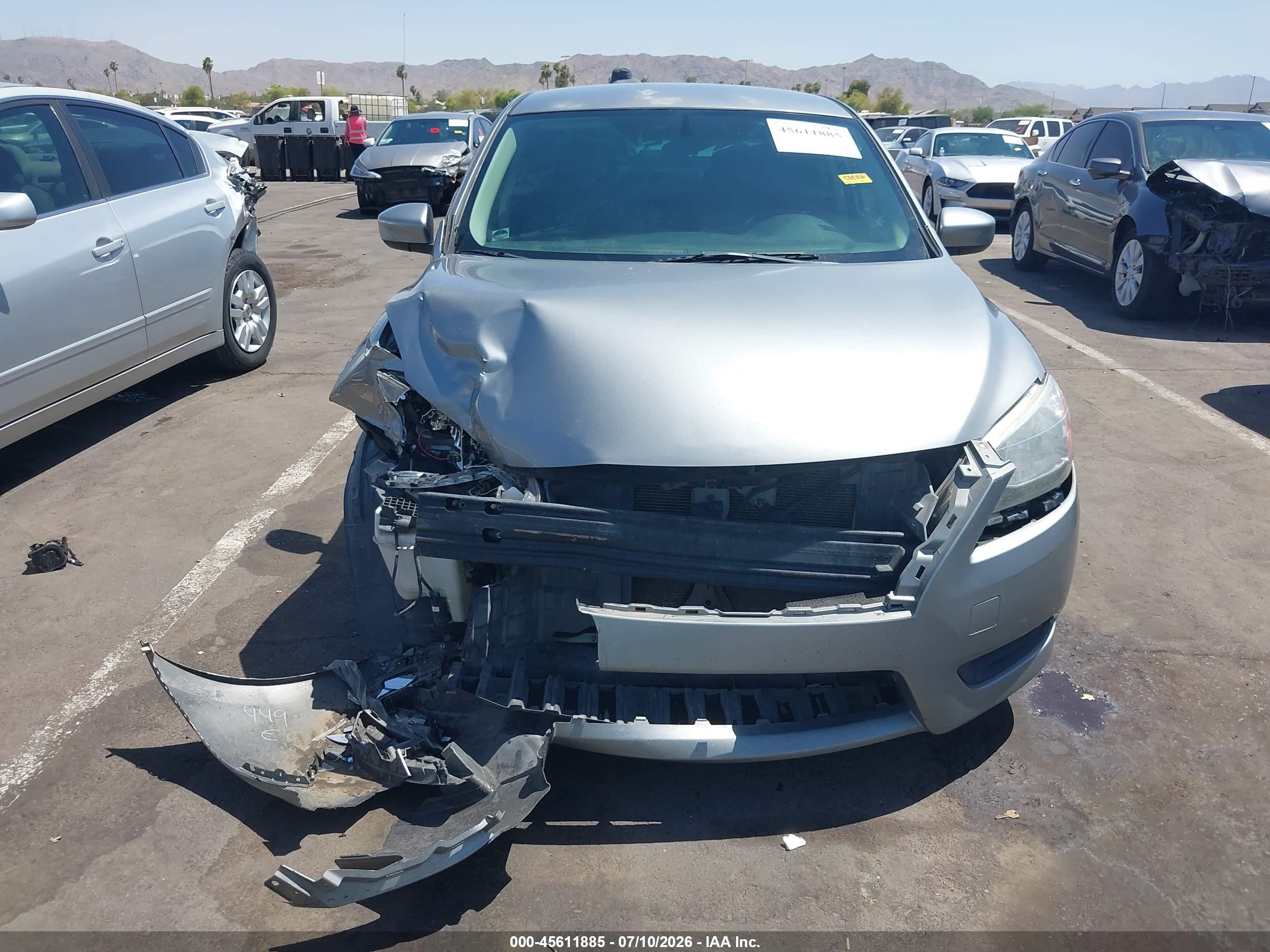 2014 Nissan Sentra Fe+ Sv Gray vin: 3N1AB7AP3EY235026