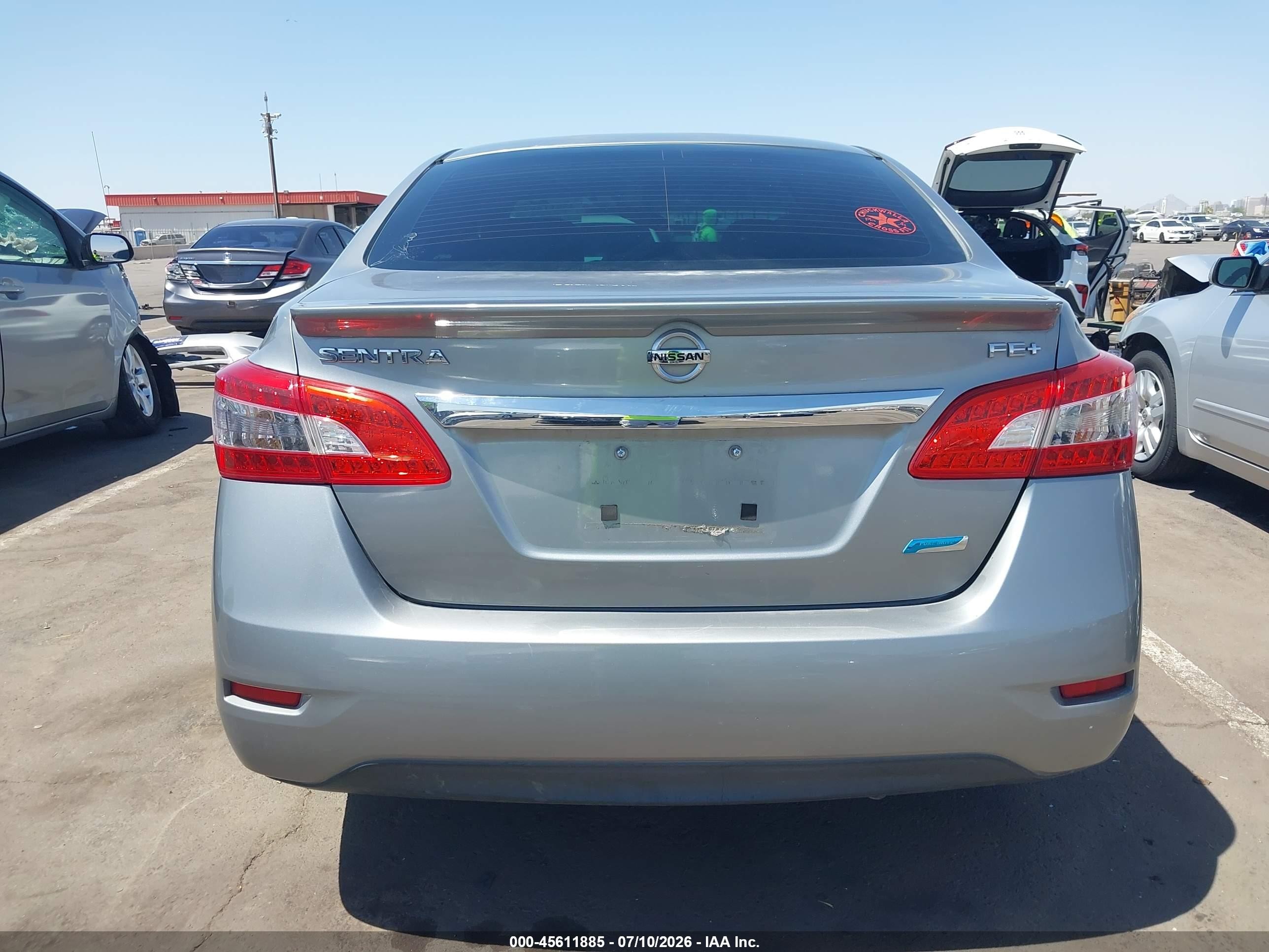 2014 Nissan Sentra Fe+ Sv Gray vin: 3N1AB7AP3EY235026