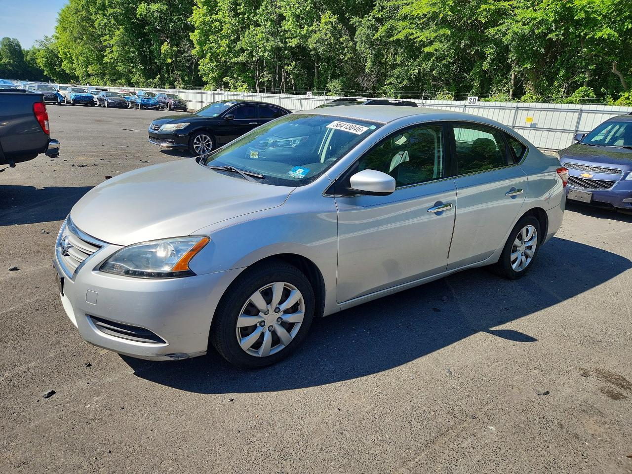 2014 Nissan Sentra Sv Silver vin: 3N1AB7AP3EY244681