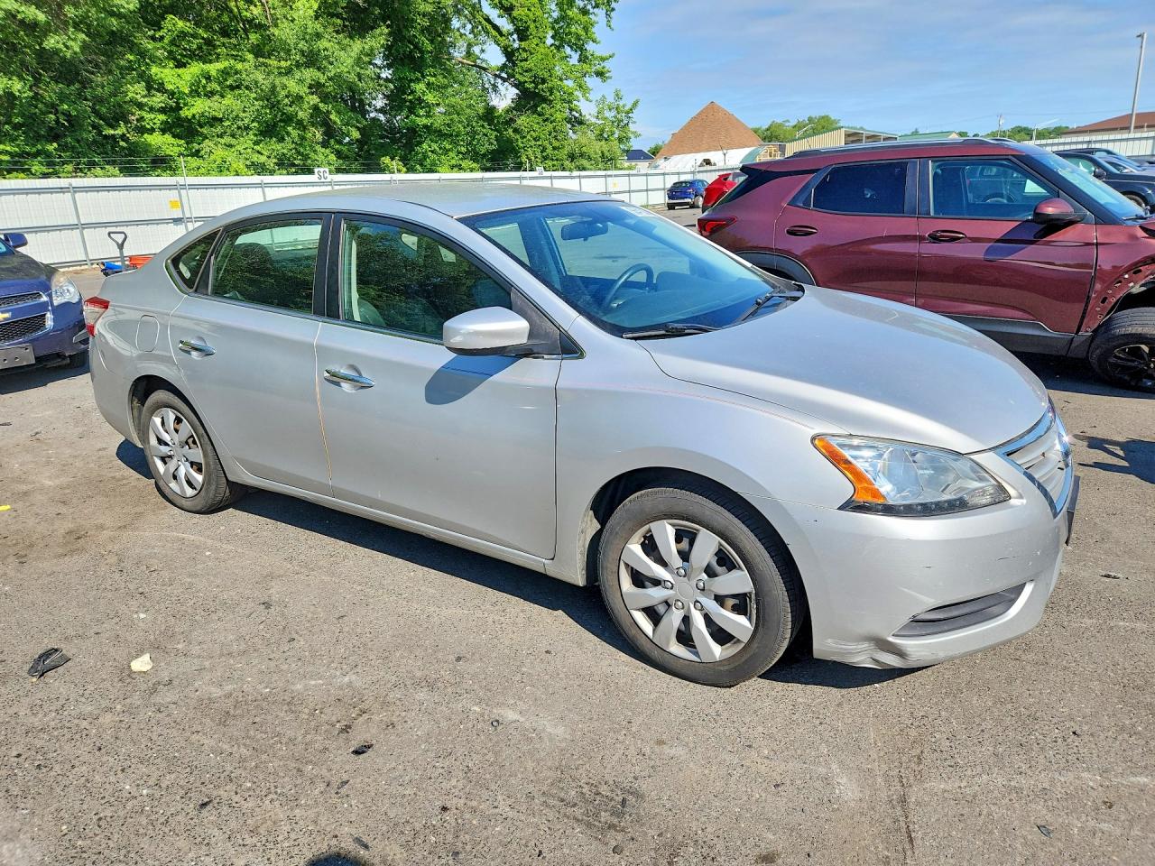 2014 Nissan Sentra Sv Серебряный vin: 3N1AB7AP3EY244681
