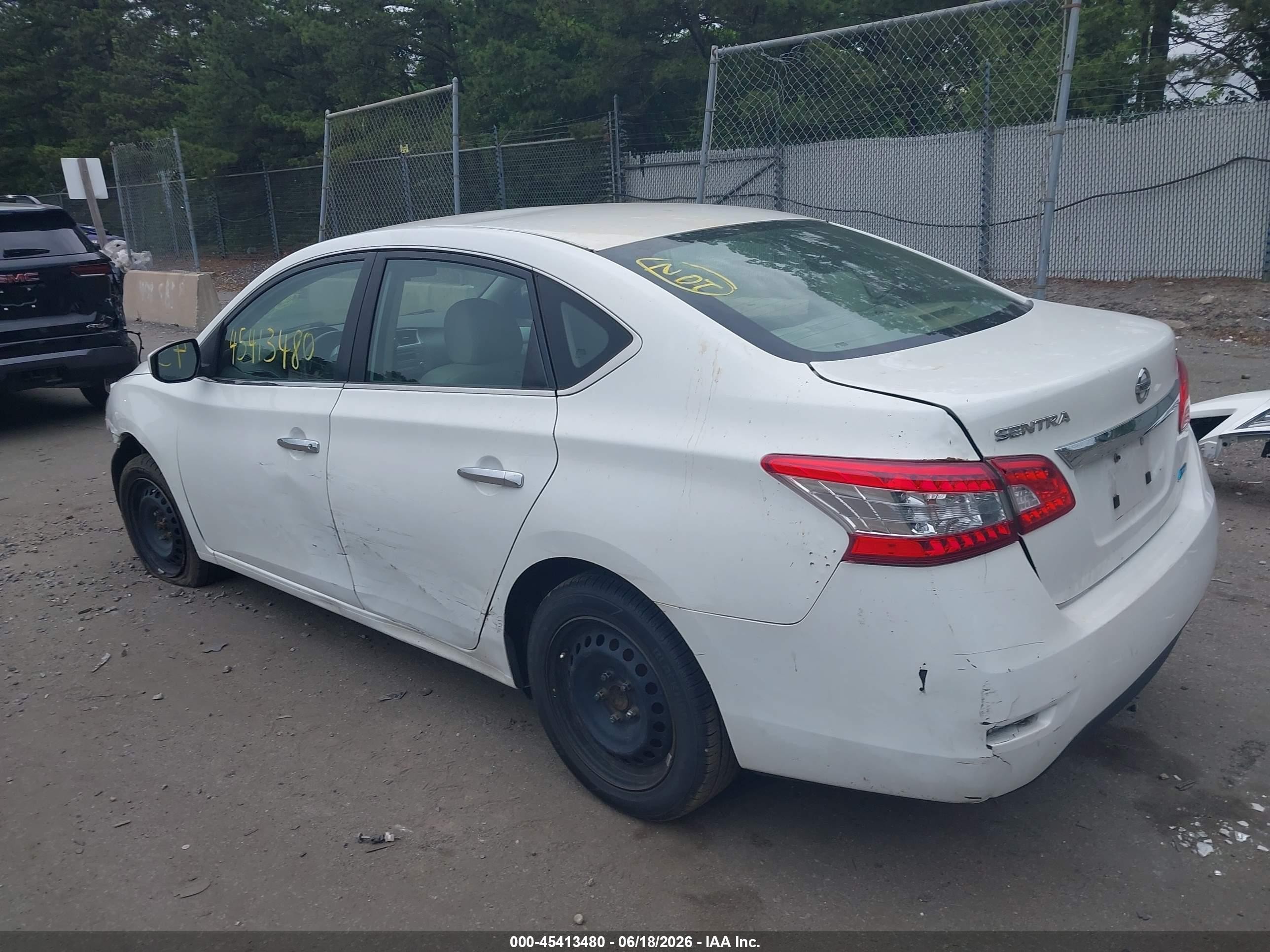 2014 Nissan Sentra Sv White vin: 3N1AB7AP3EY264462