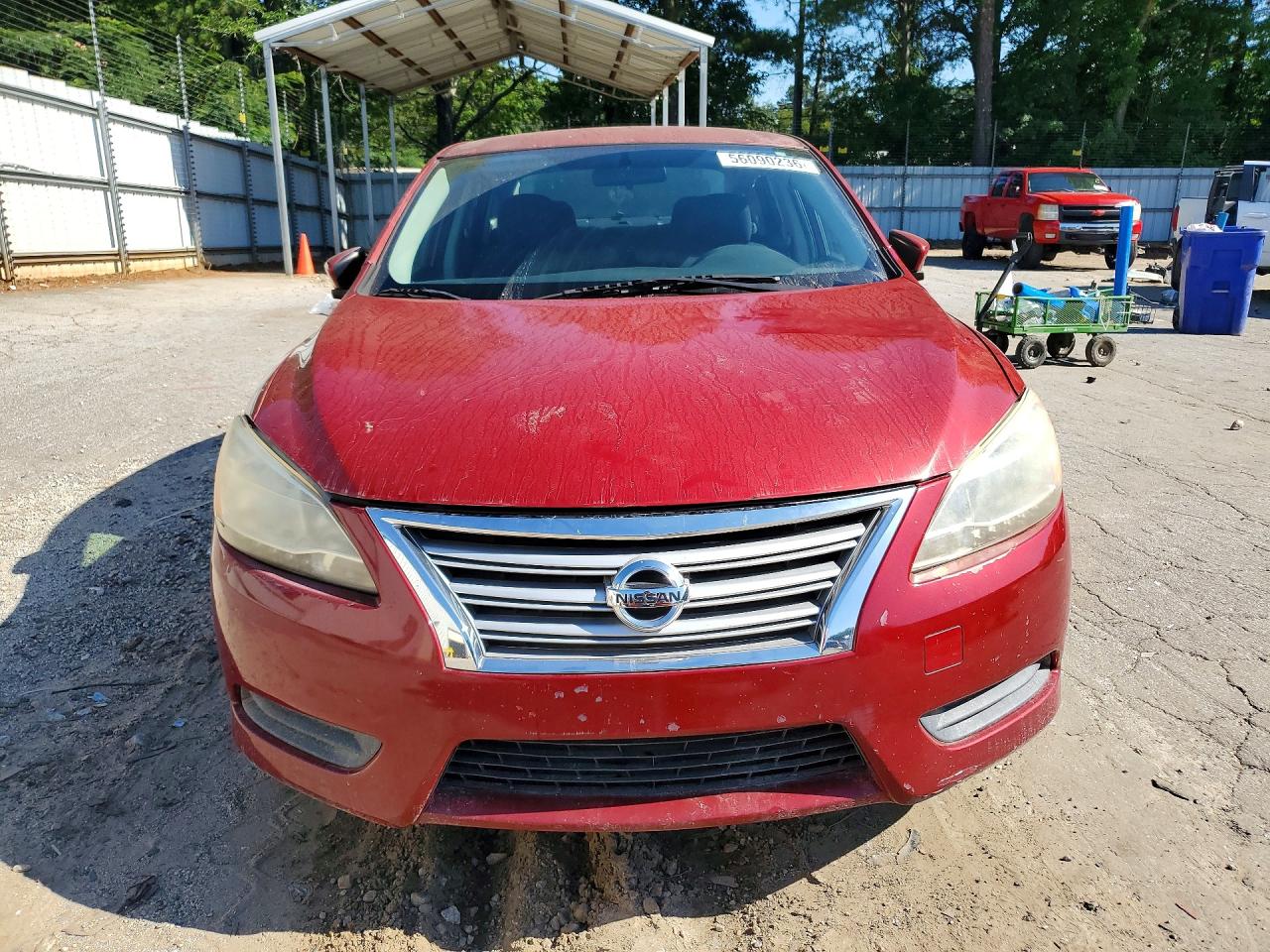 2014 Nissan Sentra Sv Red vin: 3N1AB7AP3EY271024