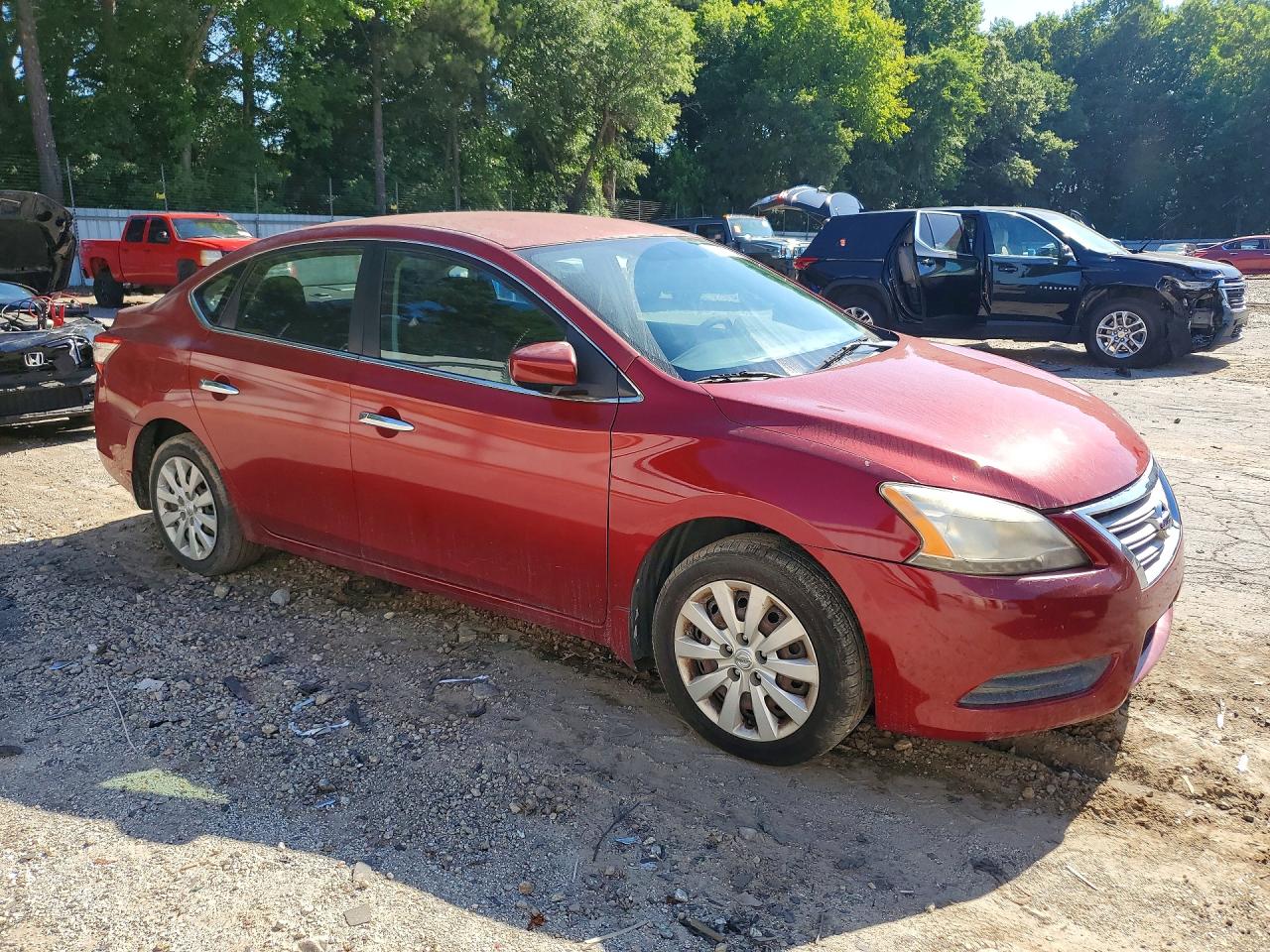 2014 Nissan Sentra Sv Red vin: 3N1AB7AP3EY271024