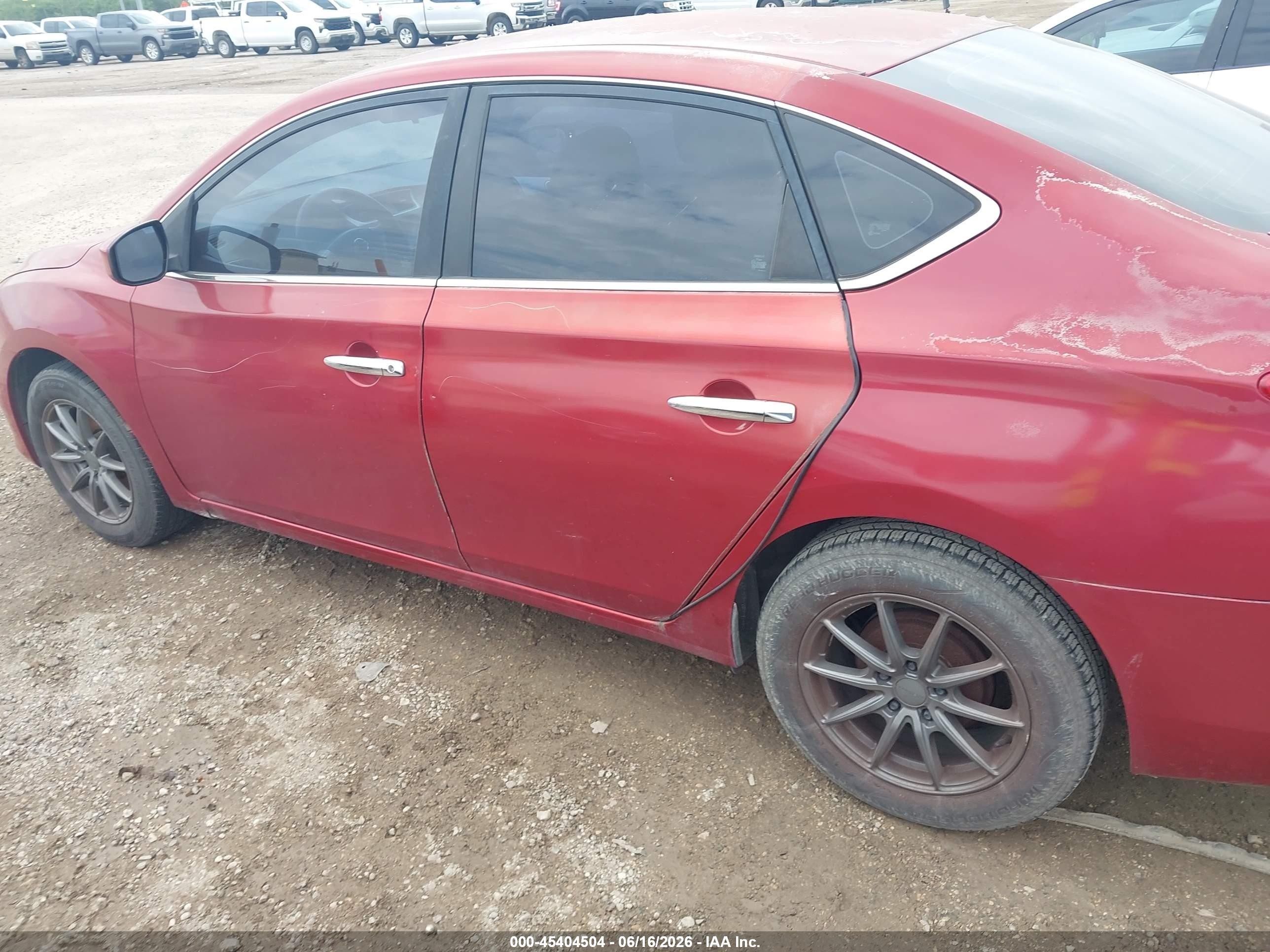 2014 Nissan Sentra S Red vin: 3N1AB7AP3EY282458