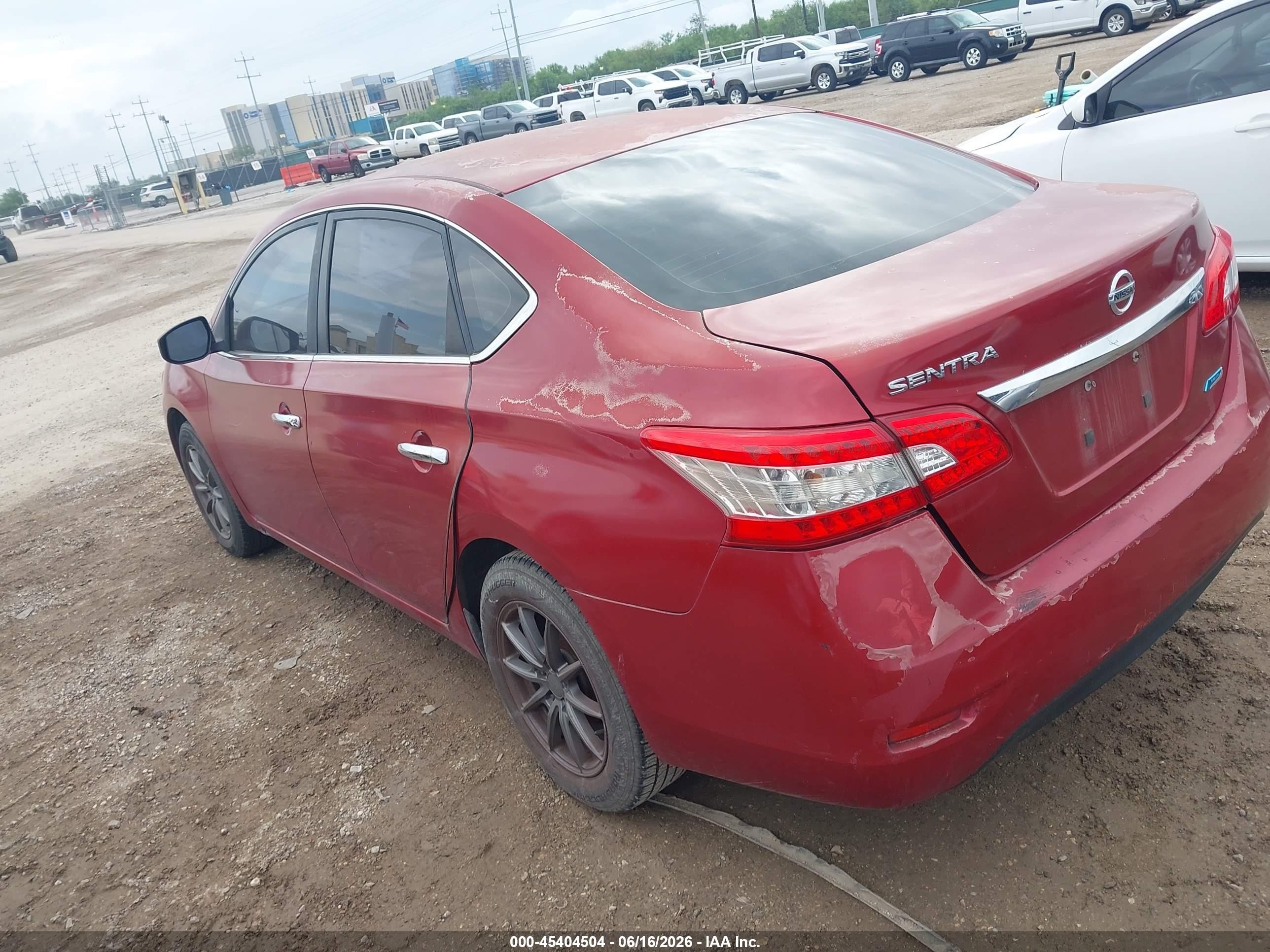 2014 Nissan Sentra S Red vin: 3N1AB7AP3EY282458