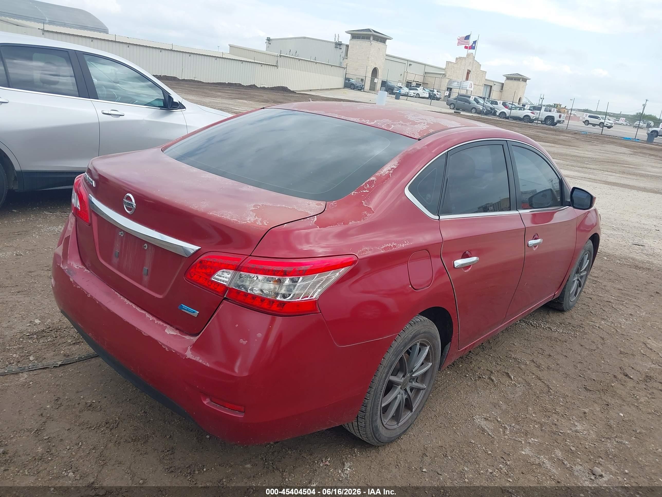 2014 Nissan Sentra S Red vin: 3N1AB7AP3EY282458