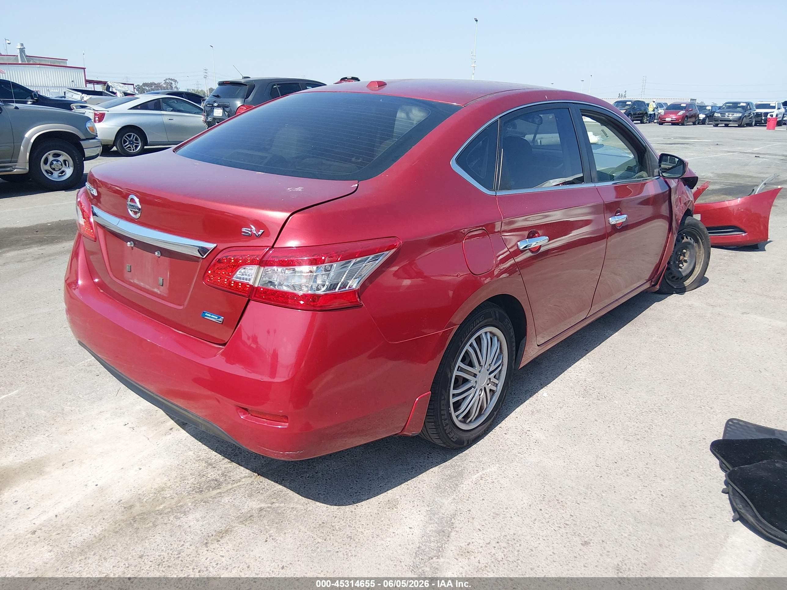 2014 Nissan Sentra Sv Красный vin: 3N1AB7AP3EY297252