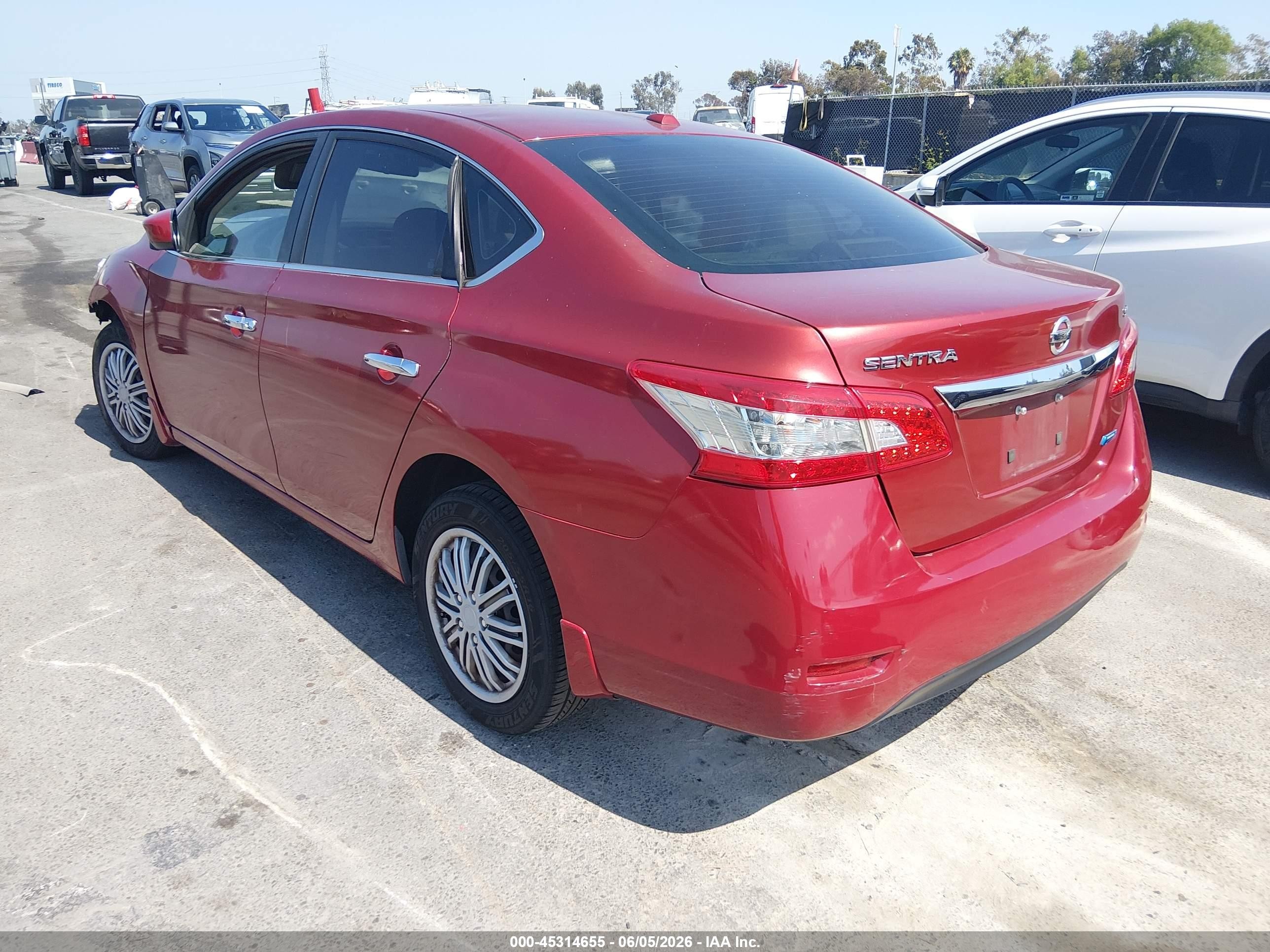 2014 Nissan Sentra Sv Красный vin: 3N1AB7AP3EY297252