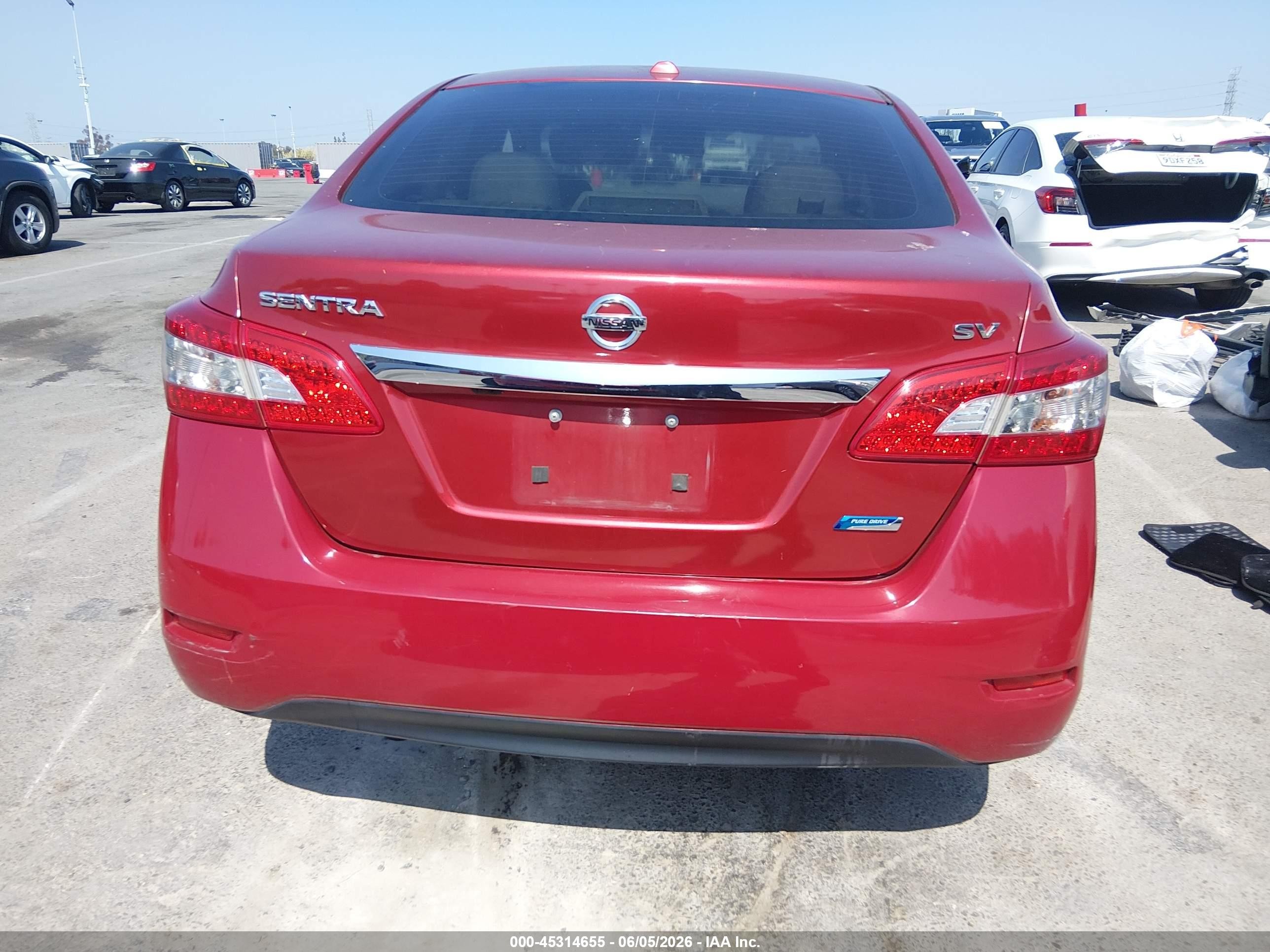 2014 Nissan Sentra Sv Красный vin: 3N1AB7AP3EY297252