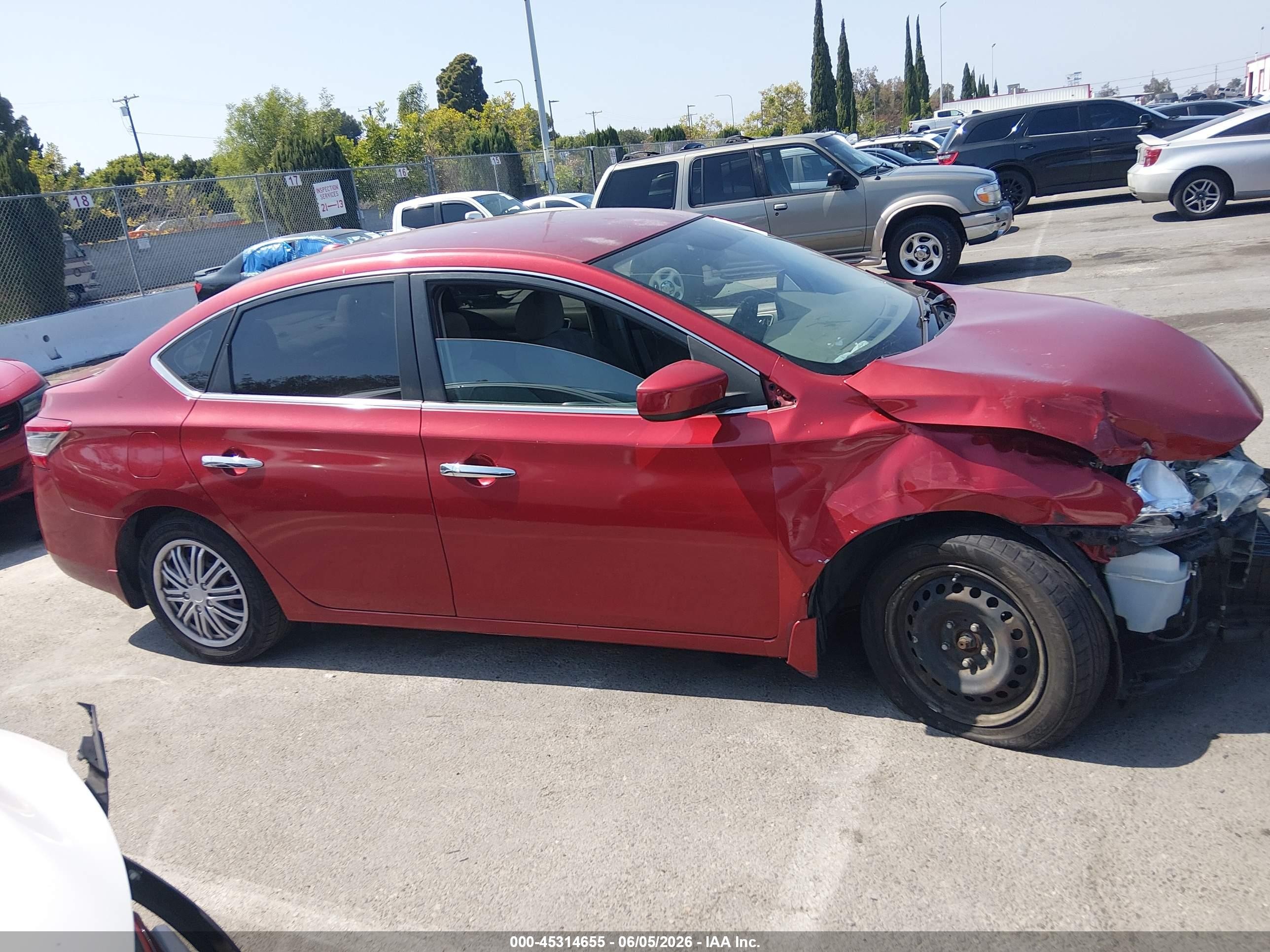2014 Nissan Sentra Sv Красный vin: 3N1AB7AP3EY297252
