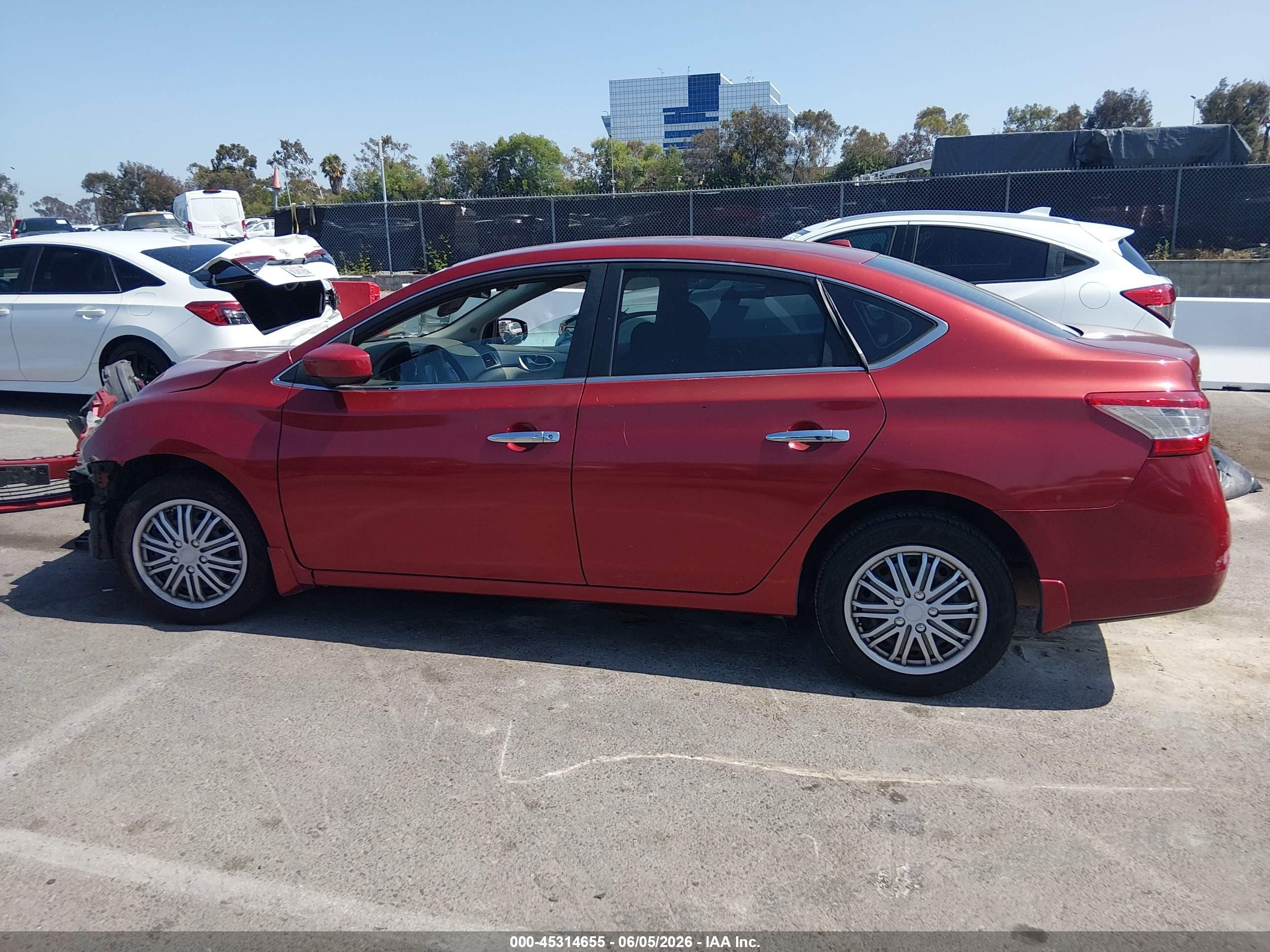 2014 Nissan Sentra Sv Красный vin: 3N1AB7AP3EY297252