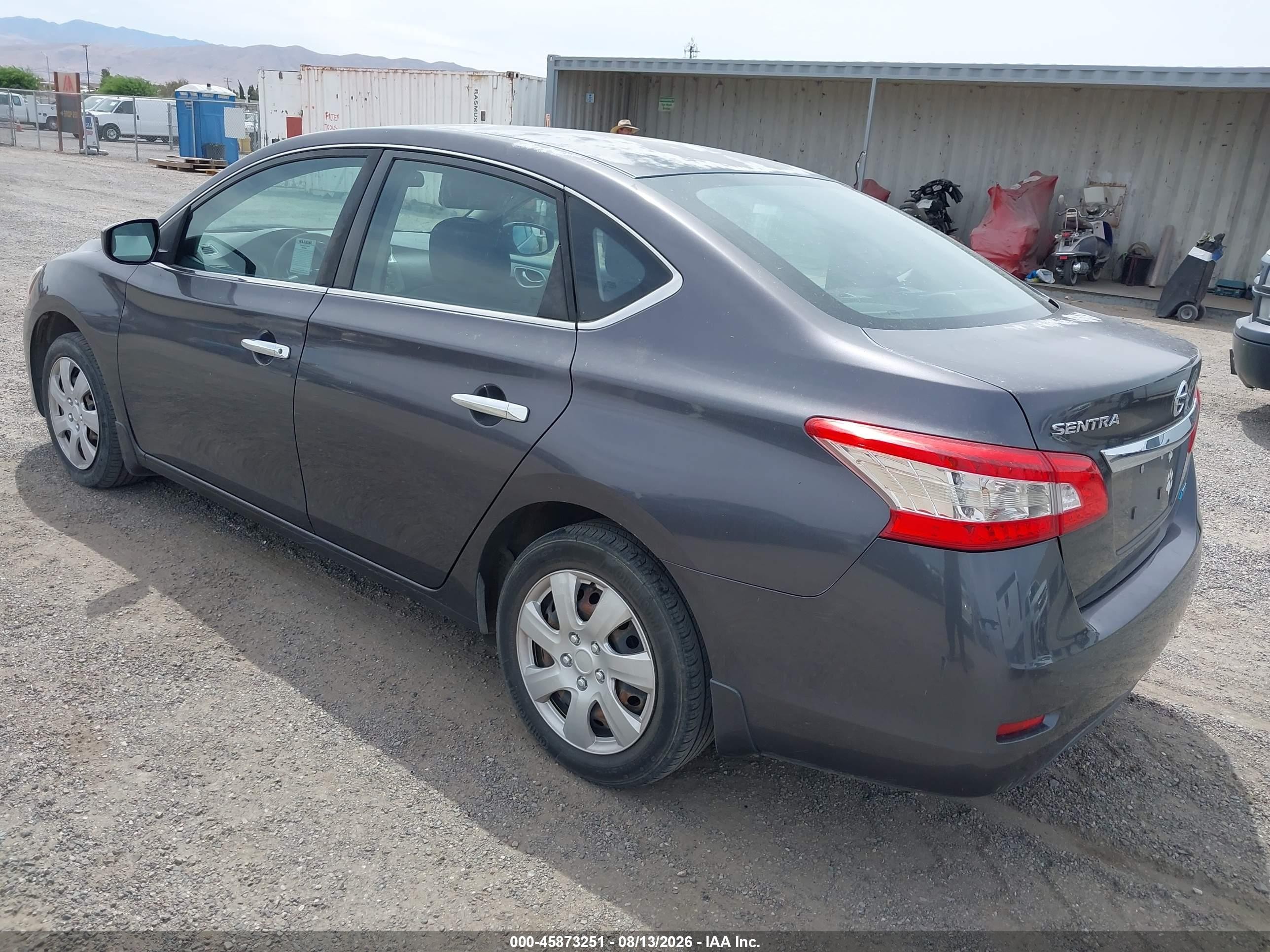 2014 Nissan Sentra Sv Gray vin: 3N1AB7AP3EY297705