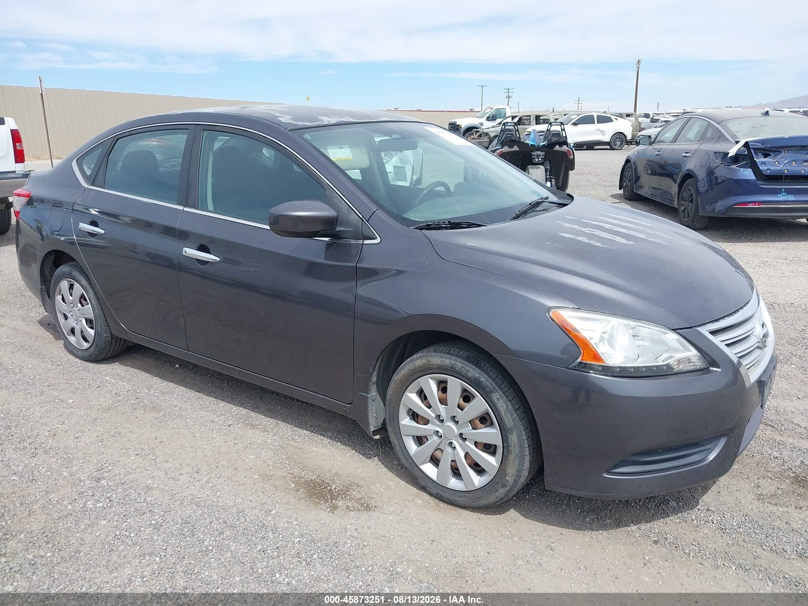 2014 Nissan Sentra Sv Gray vin: 3N1AB7AP3EY297705