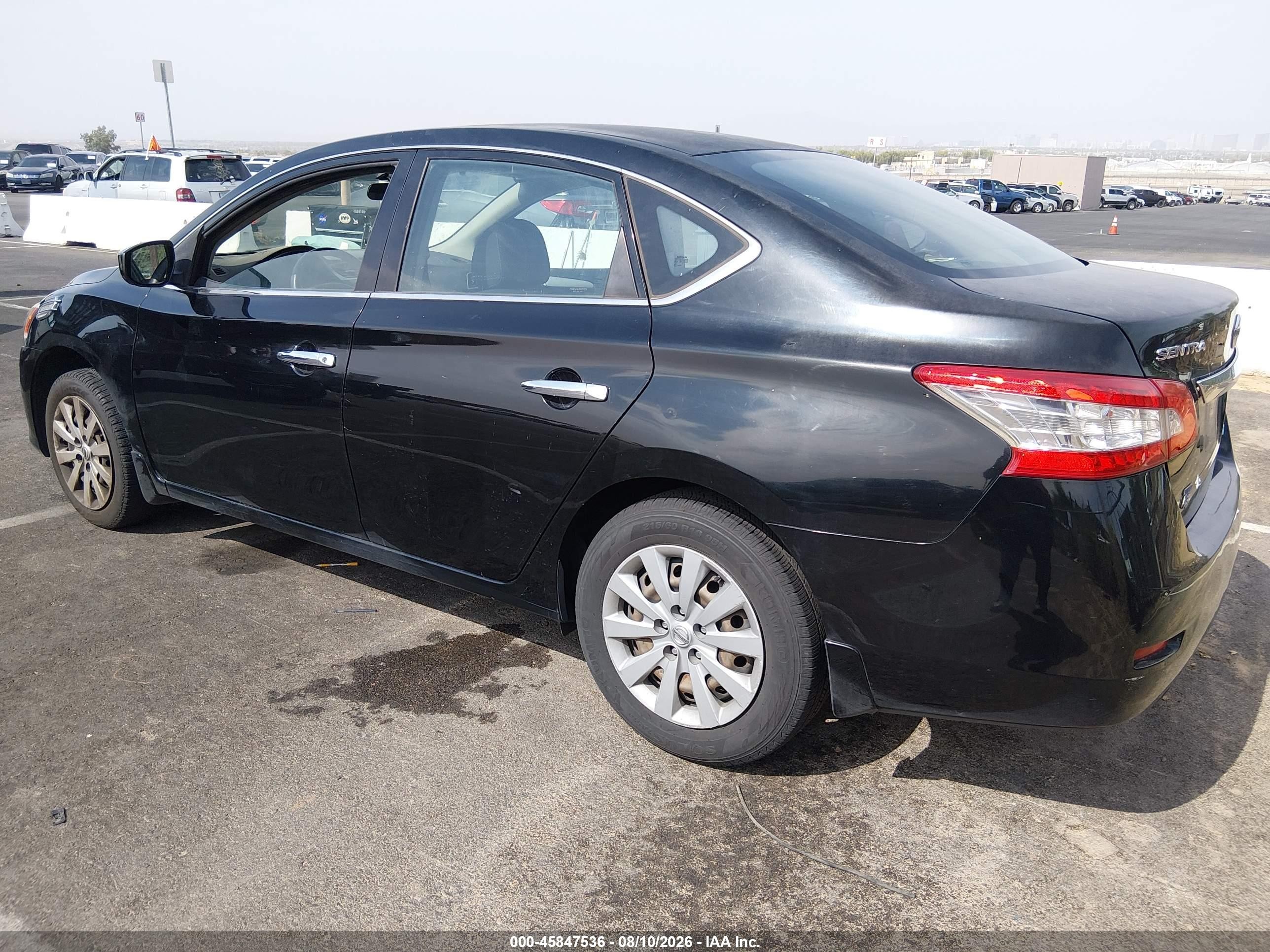 2014 Nissan Sentra S Black vin: 3N1AB7AP3EY305401