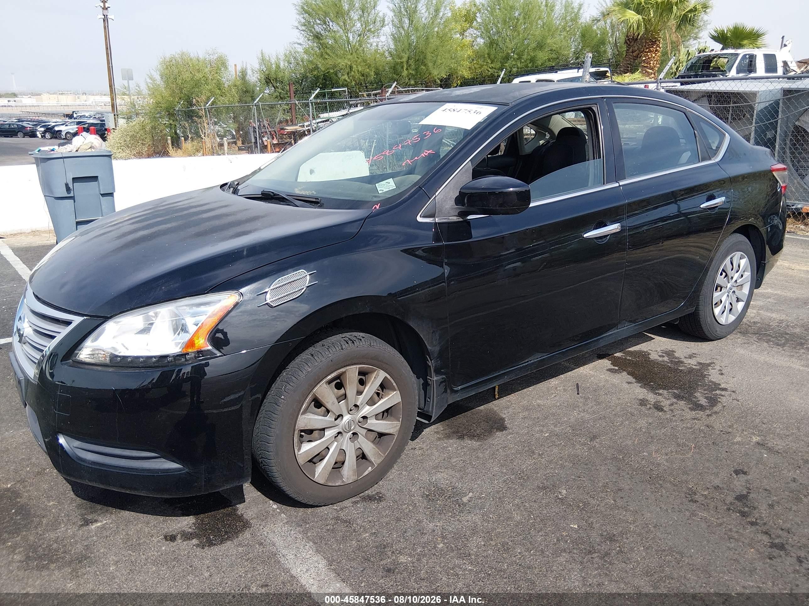 2014 Nissan Sentra S Black vin: 3N1AB7AP3EY305401